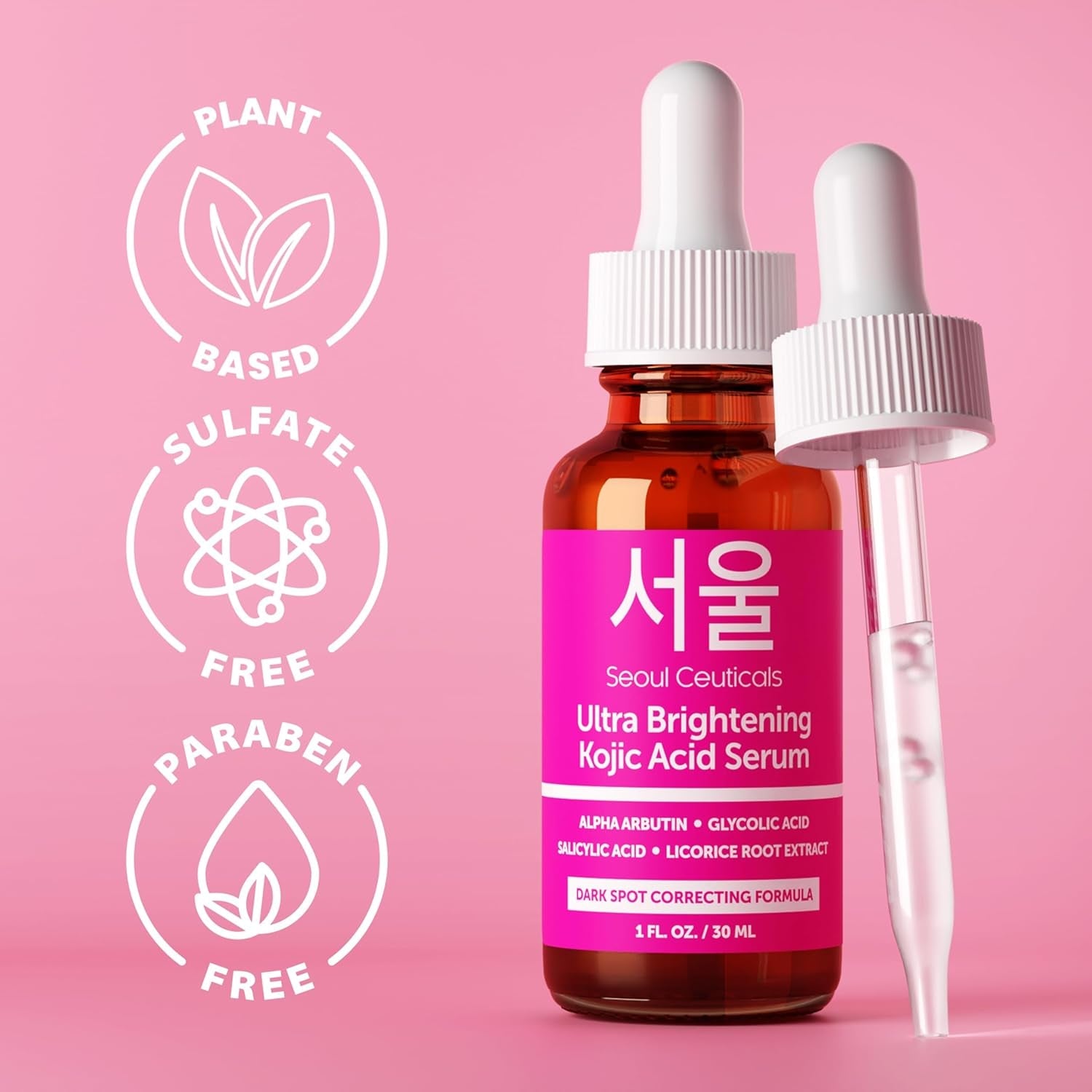 SeoulCeuticals Ultra Brightening Kojic Acid Serum 30ml | Fade Dark Spots & Brighten Skin Tone