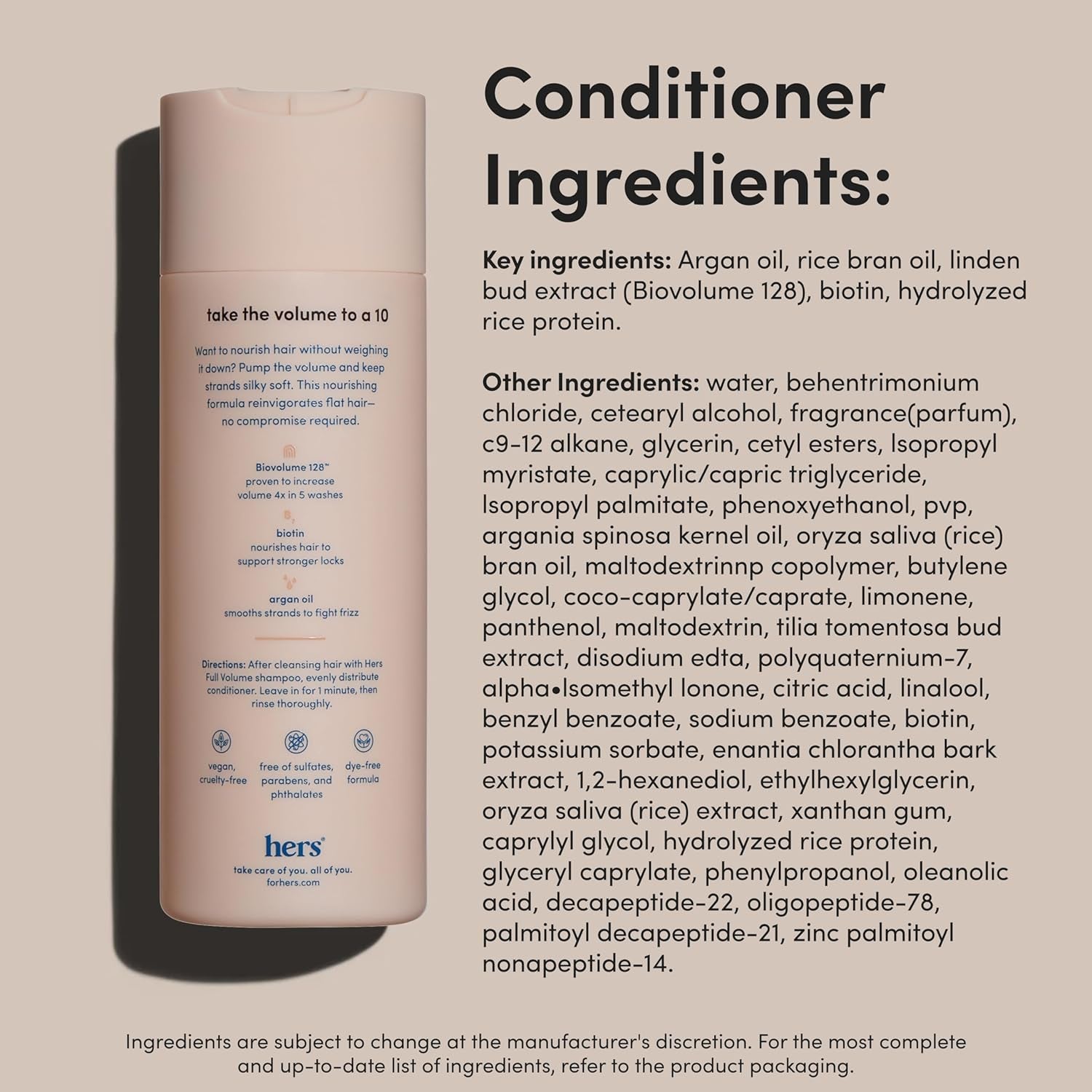 Hers Full Volume Duo | Volumizing Shampoo & Conditioner for Fine & Thinning Hair