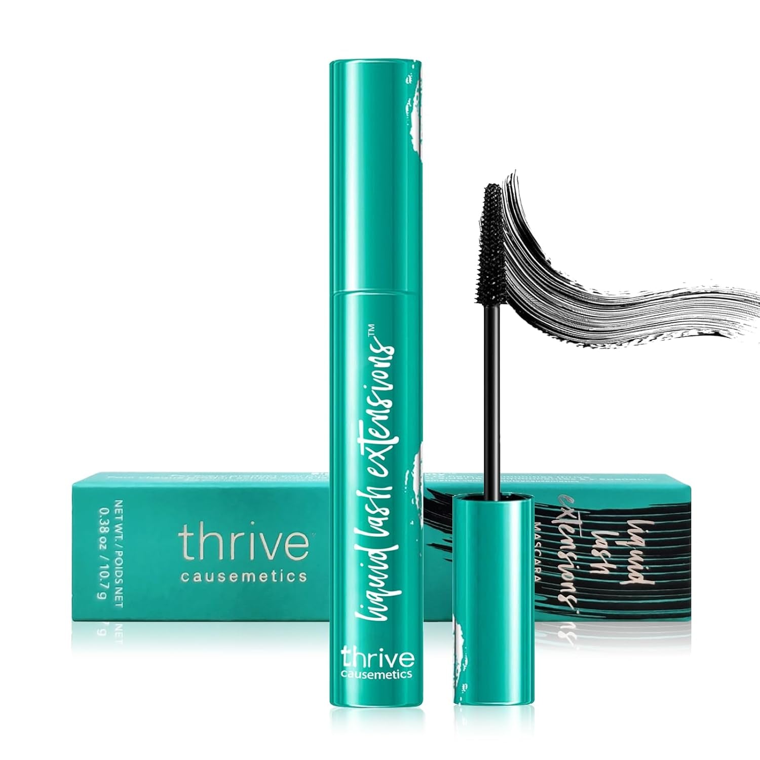 KEHOO Thrive Causemetics Liquid Lash Extensions Mascara Rich Black 10.7g | 24H Lash Lift with Length, Curl & Volume