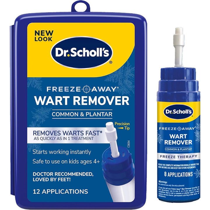 Dr. Scholl's Freeze Away Wart Remover 12 Cryotherapy Treatments | Fast, Doctor-Recommended Wart Removal for Common & Plantar Warts