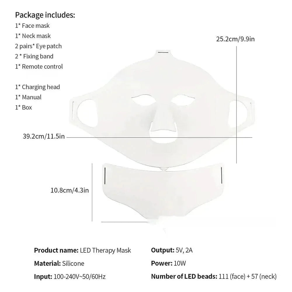 7-Color LED Silicone Face Mask Skin Rejuvenation & Acne Treatment
