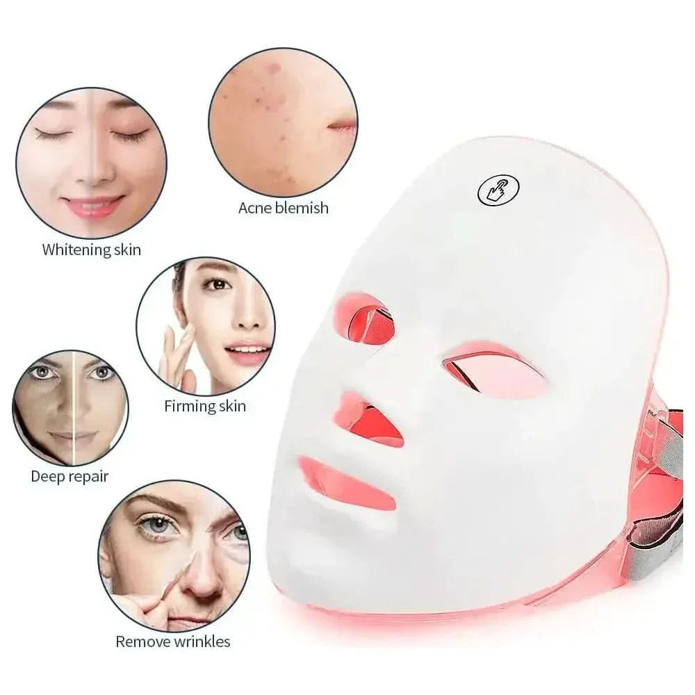 7 Colors Cycle Beauty Mask LED Light Therapy for Glowing Skin