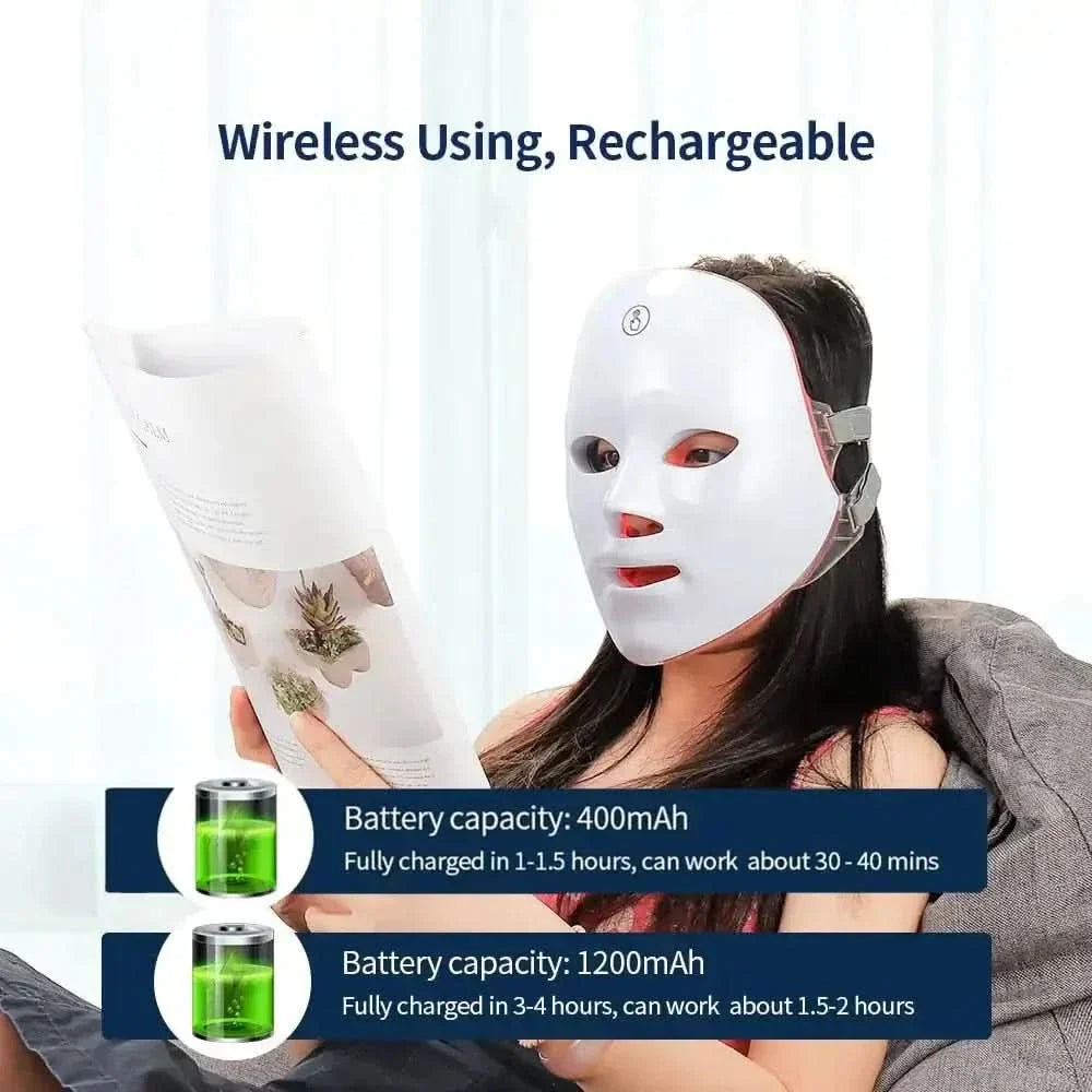 7 Colors Cycle Beauty Mask LED Light Therapy for Glowing Skin