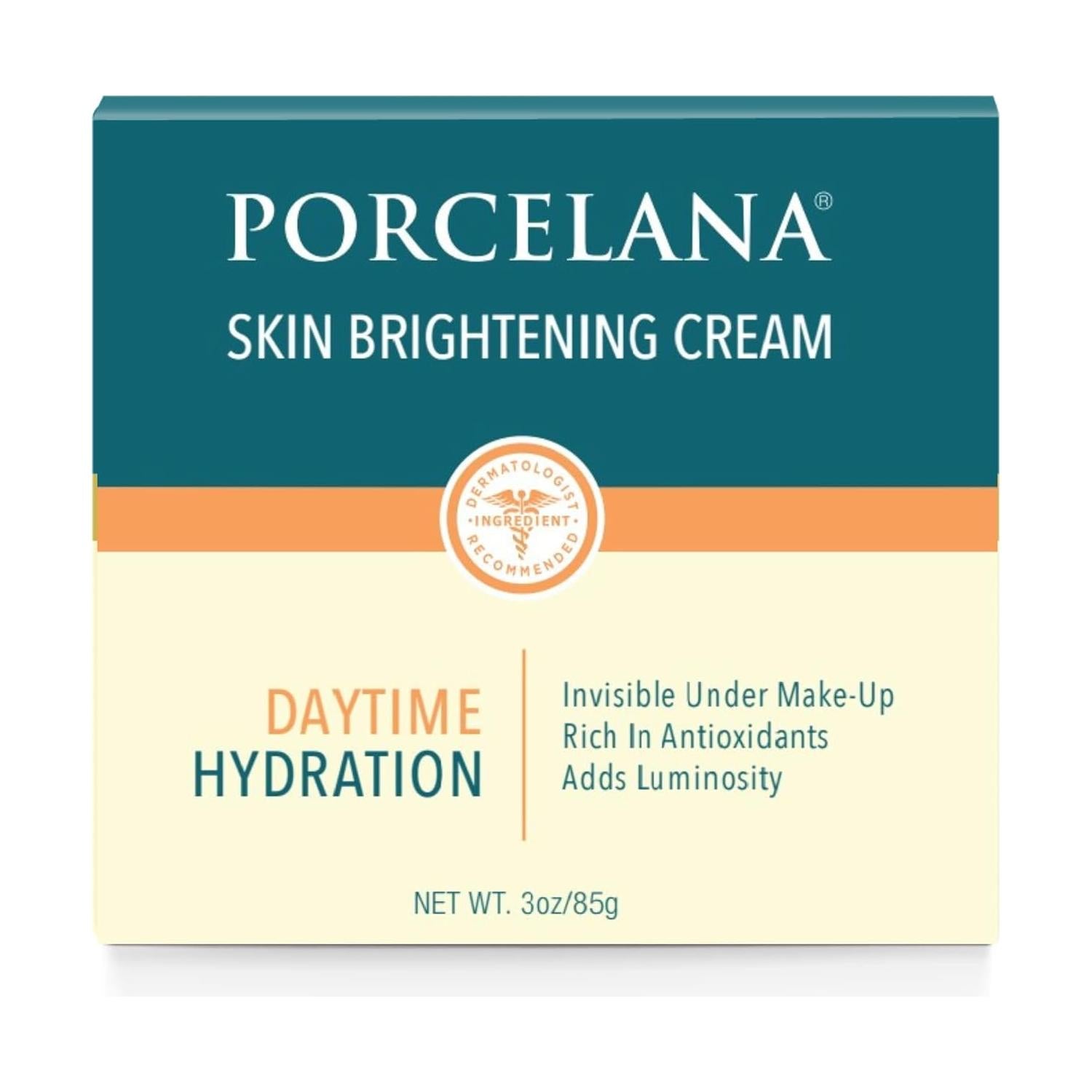 Porcelana Skin Brightening Daytime Hydration Cream | Fades Dark Spots & Hyperpigmentation Porcelana