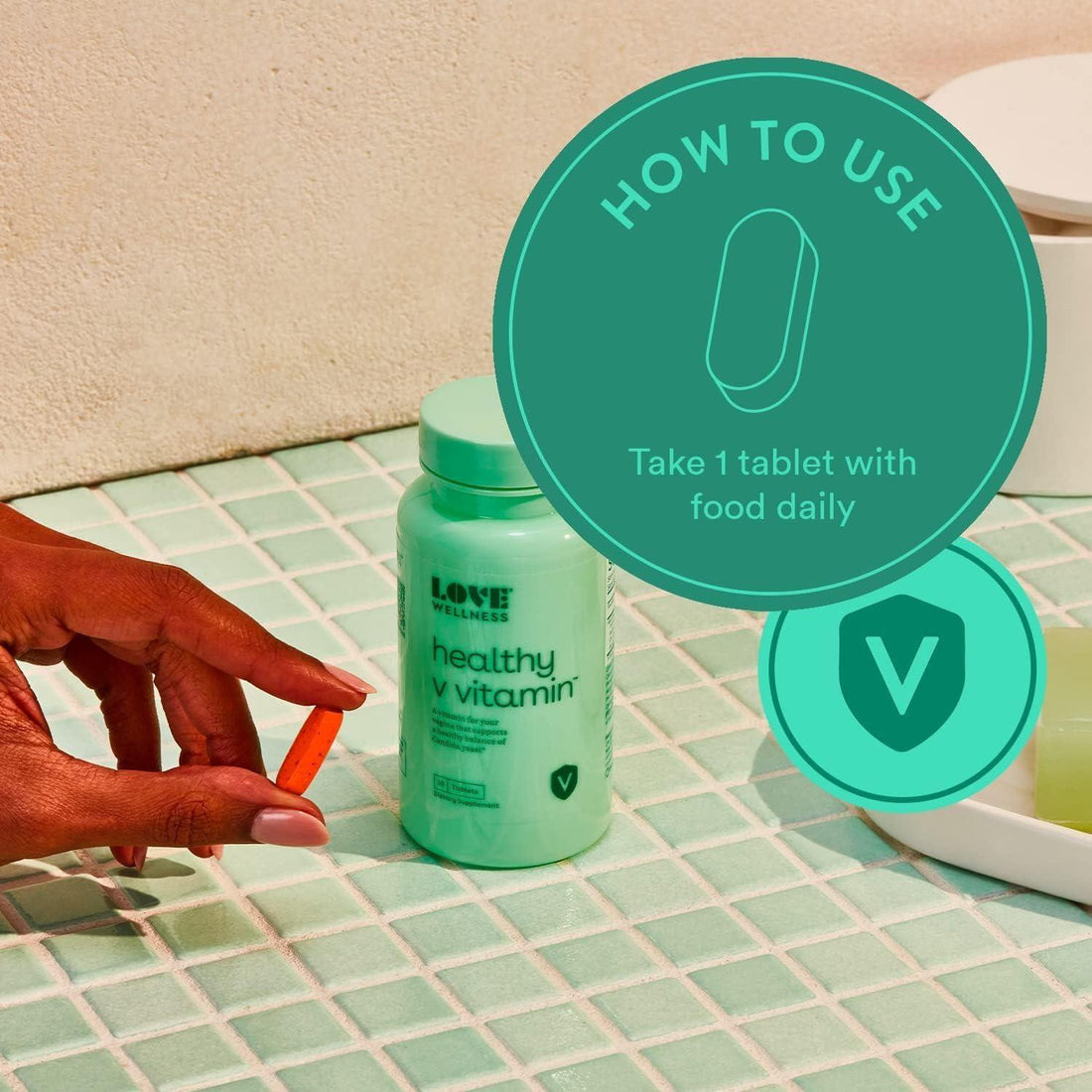 Love Wellness V Vitamin Feminine Balance Vaginal Health & Yeast Support | 30 Capsules Love Wellness