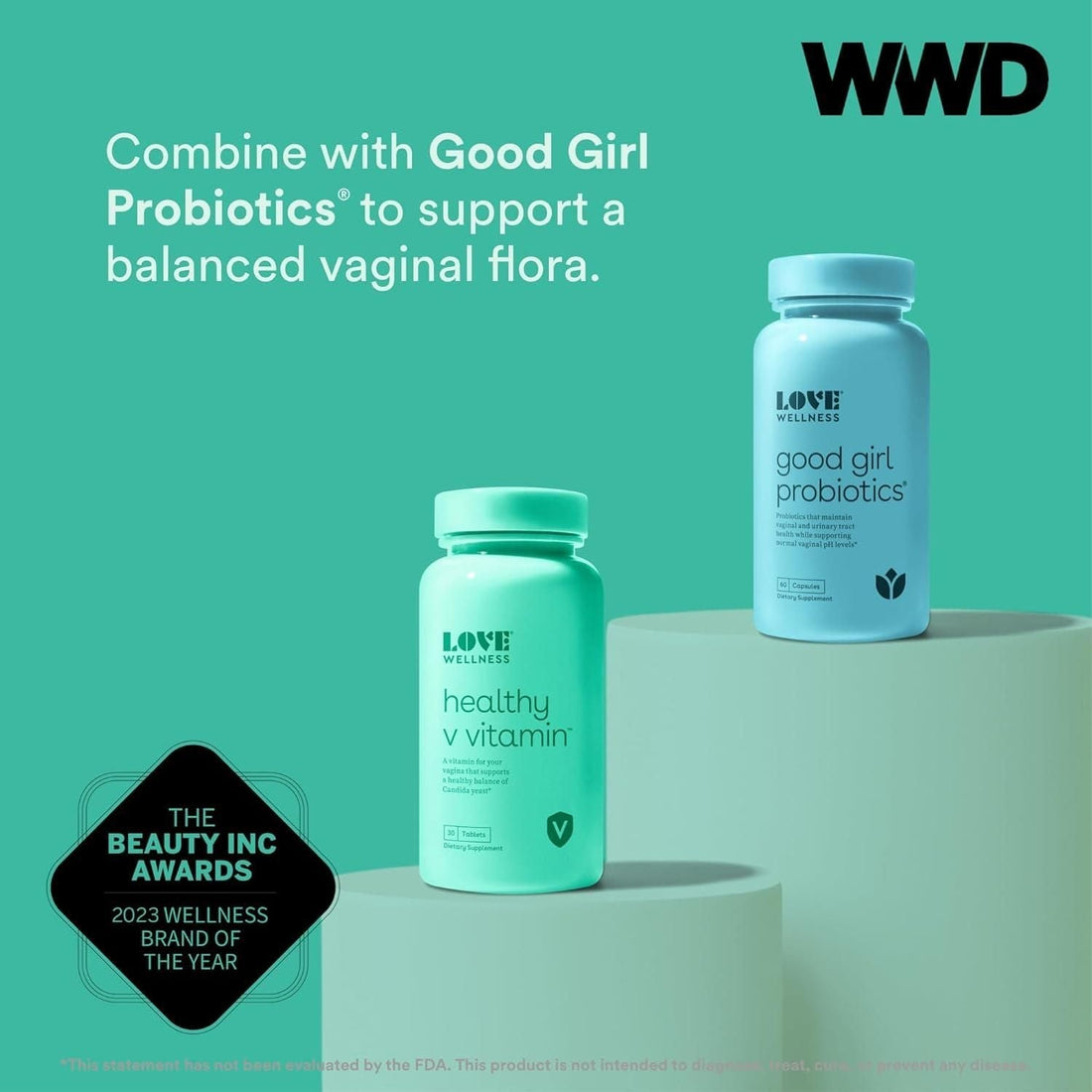 Love Wellness V Vitamin Feminine Balance Vaginal Health & Yeast Support | 30 Capsules Love Wellness