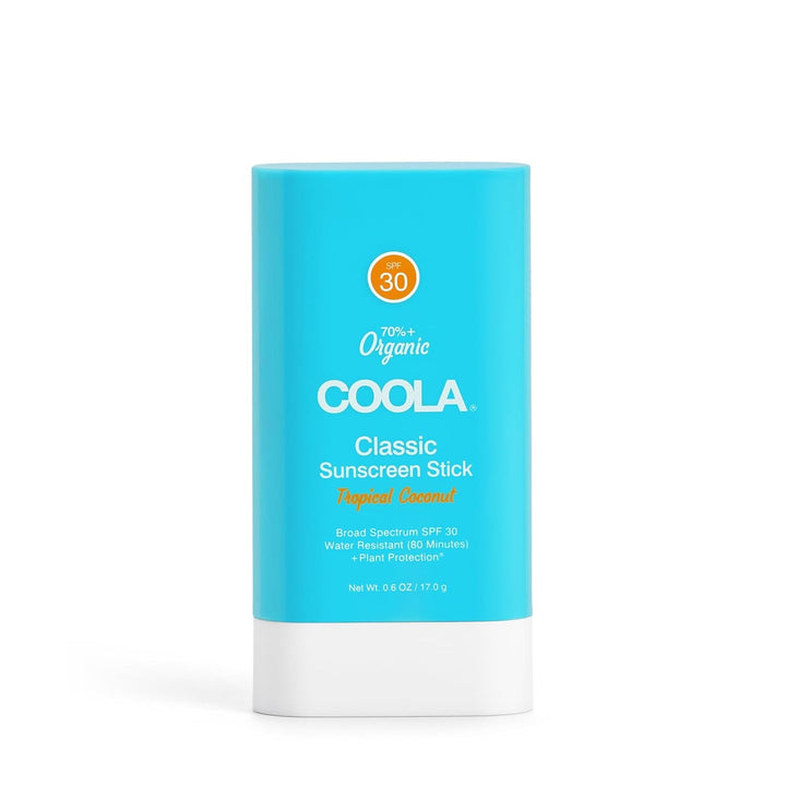 COOLA Classic Sunscreen Stick SPF 30 17g | Travel-Ready, Organic SPF with Tropical Coconut Scent