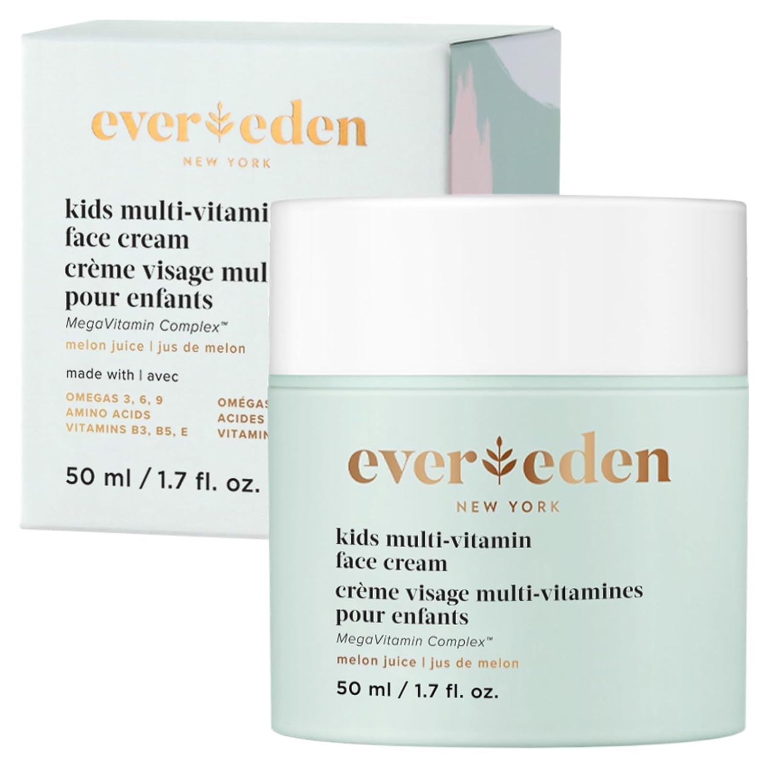 Evereden Kids Multi-Vitamin Face Cream (Melon Juice) 50ml | Gentle Daily Hydration with Omegas & Vitamins