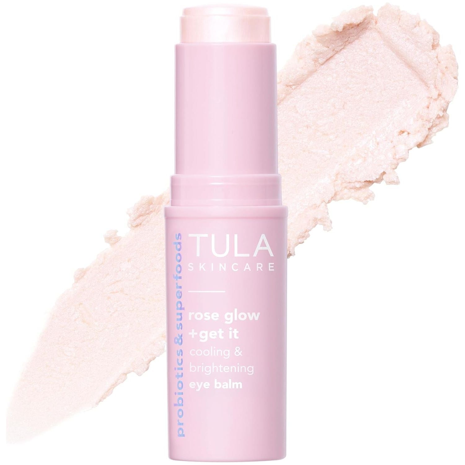 TULA SKINCARE Rose Glow + Get It Cooling & Brightening Eye Balm - 10g | Hydrating & Refreshing Under-Eye Care