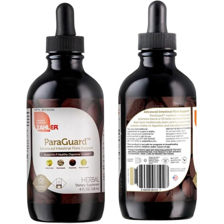 Zahler ParaGuard Liquid Drops – 118ml | Advanced Intestinal & Digestive Support with Wormwood & Herbal Cleanse Formula