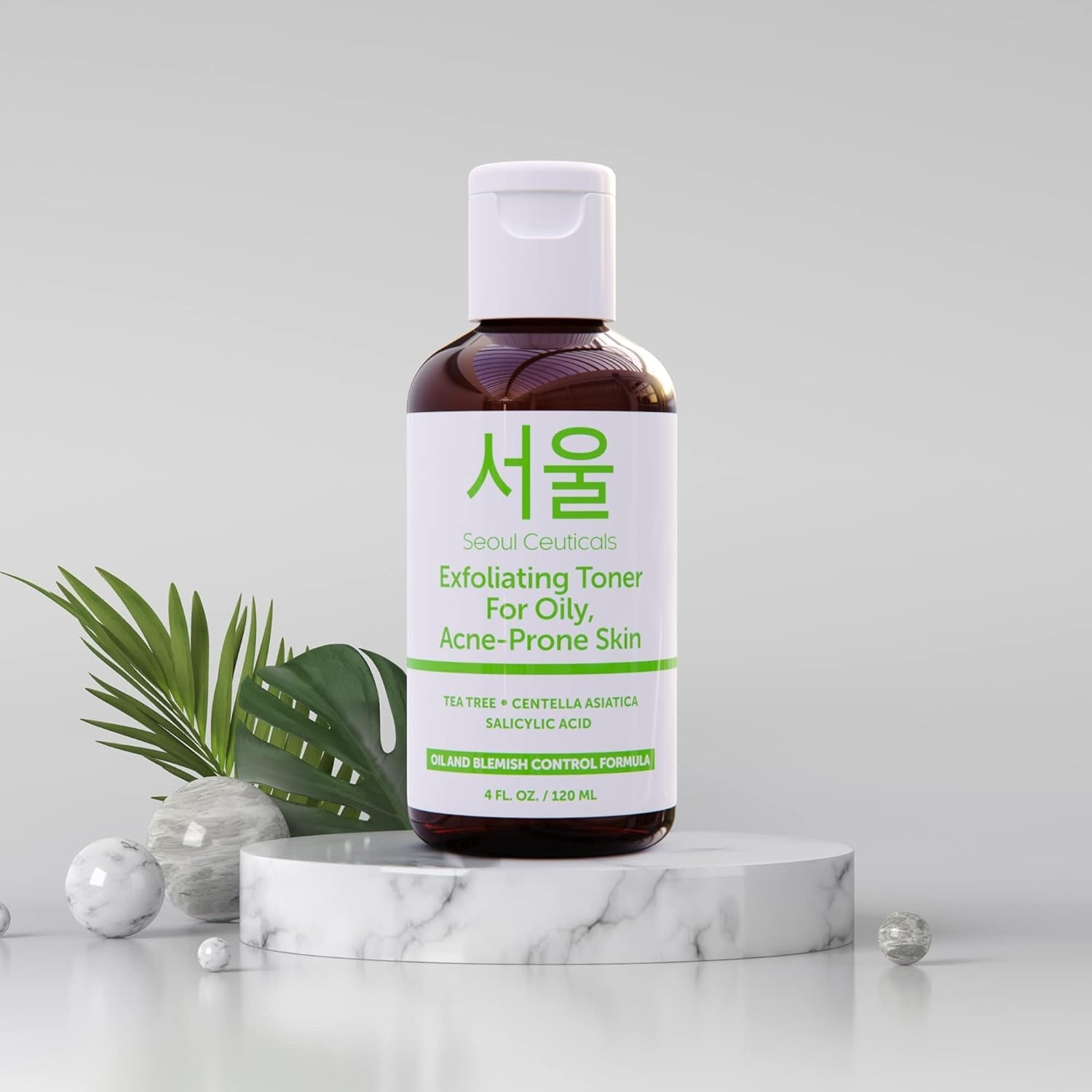 SeoulCeuticals Exfoliating Toner for Oily, Acne-Prone Skin 120ml | Clarifying BHA Toner with Salicylic Acid, Tea Tree & Centella