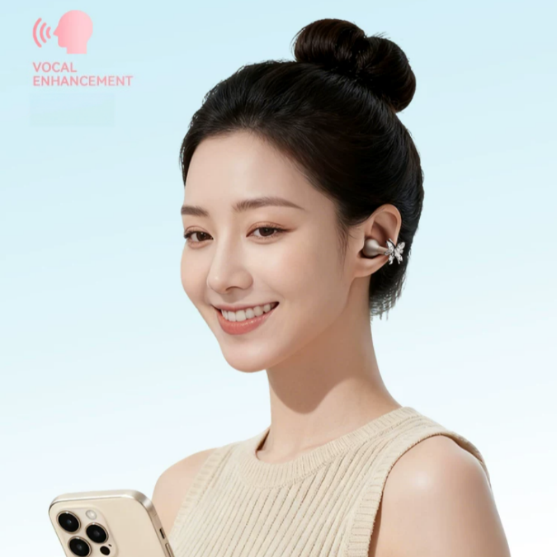 EDIFIER X Clip AI Ear-Clip Bluetooth Earbuds - Open Ear Wireless