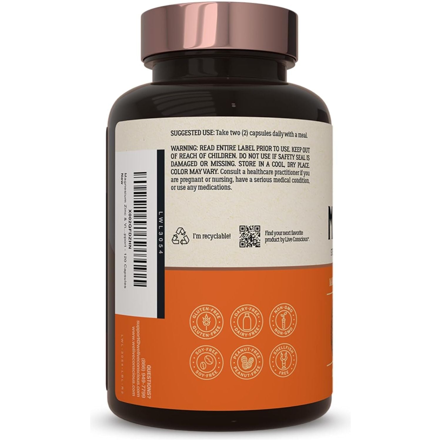 Live Conscious MAGWELL 120 Capsules | 3-in-1 Advanced Formula Build a stronger foundation for your health.