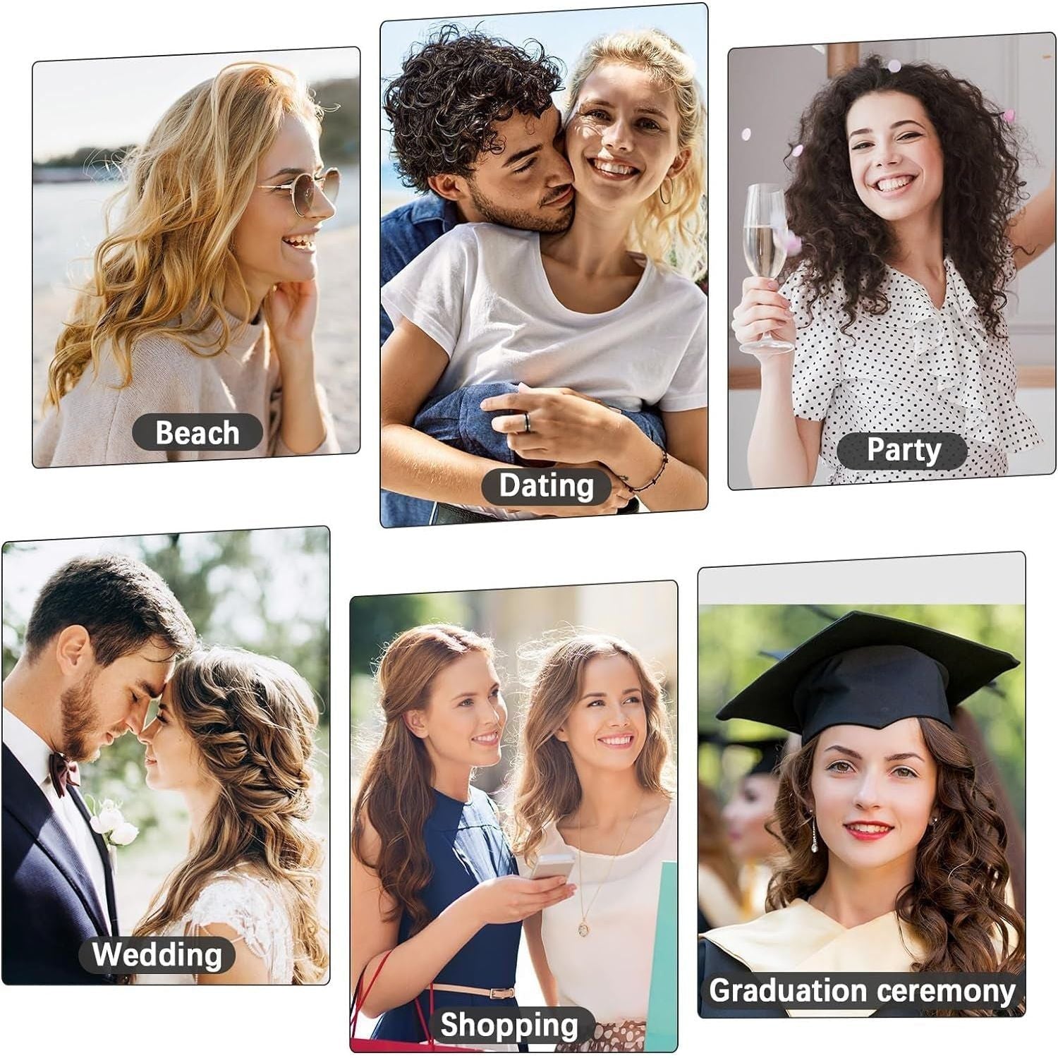 6-in-1 Curling Wand Set | Tourmaline Ceramic Hair Curler with Interchangeable Barrels