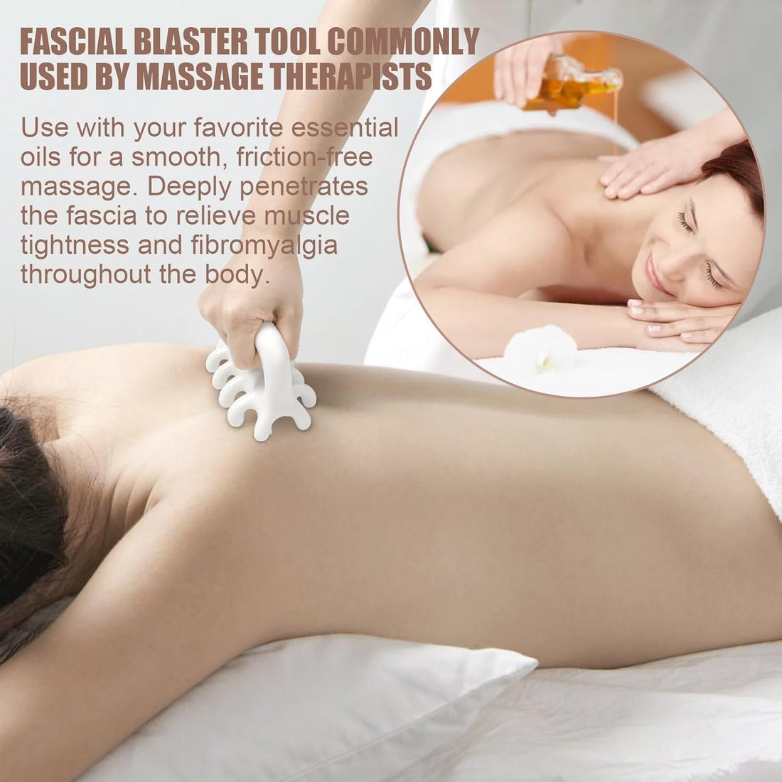 VEMOKY Fascia Release Massager Tool | Anti-Cellulite, Deep Tissue & Lymphatic Drainage Massage Roller