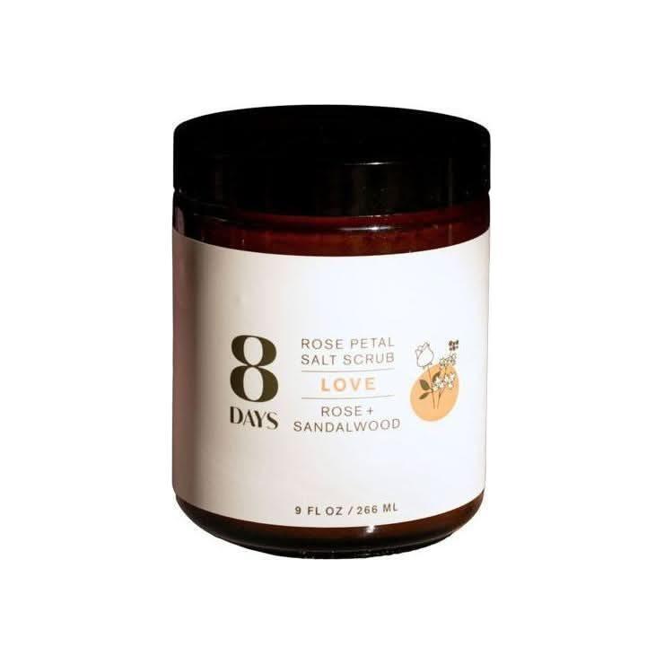 8 Days Rose Petal Salt Scrub Luxurious Exfoliation & Deep Hydration (266ml)