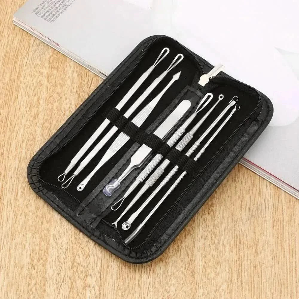 8-Piece Stainless Steel Blackhead & Acne Remover Set