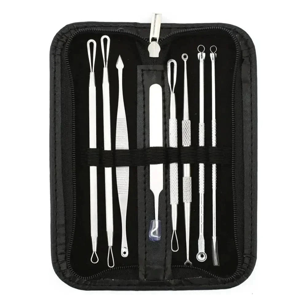 8-Piece Stainless Steel Blackhead & Acne Remover Set