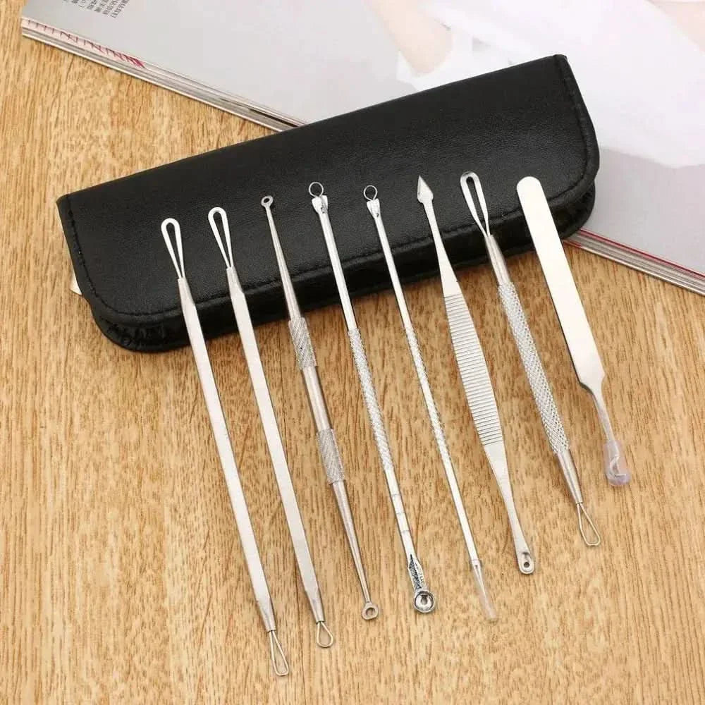 8-Piece Stainless Steel Blackhead & Acne Remover Set