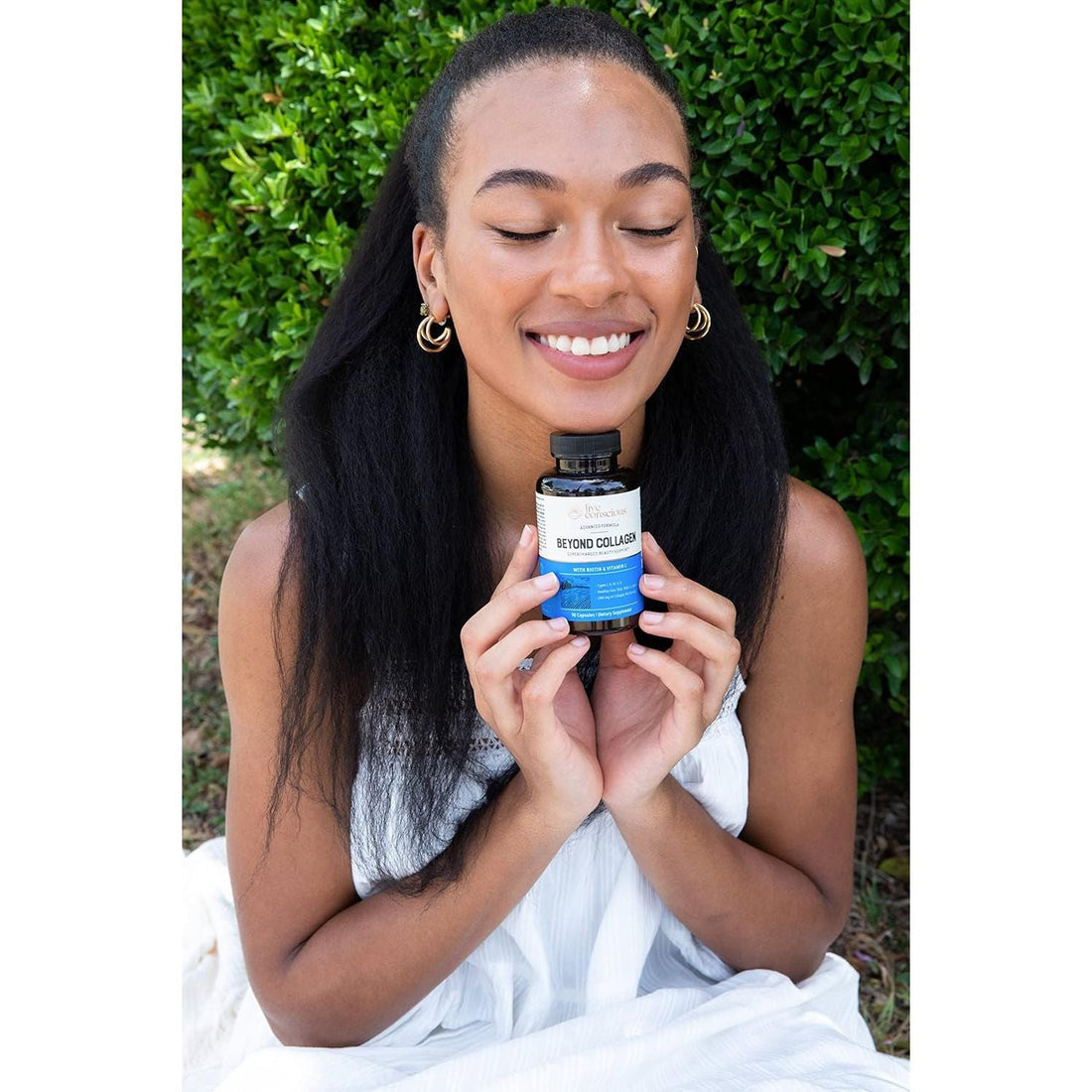 Live Conscious Beyond Collagen Supercharged 90 Capsules | 5 Collagen Types + Biotin & Vitamin C |  Unlock your most radiant beauty from within.