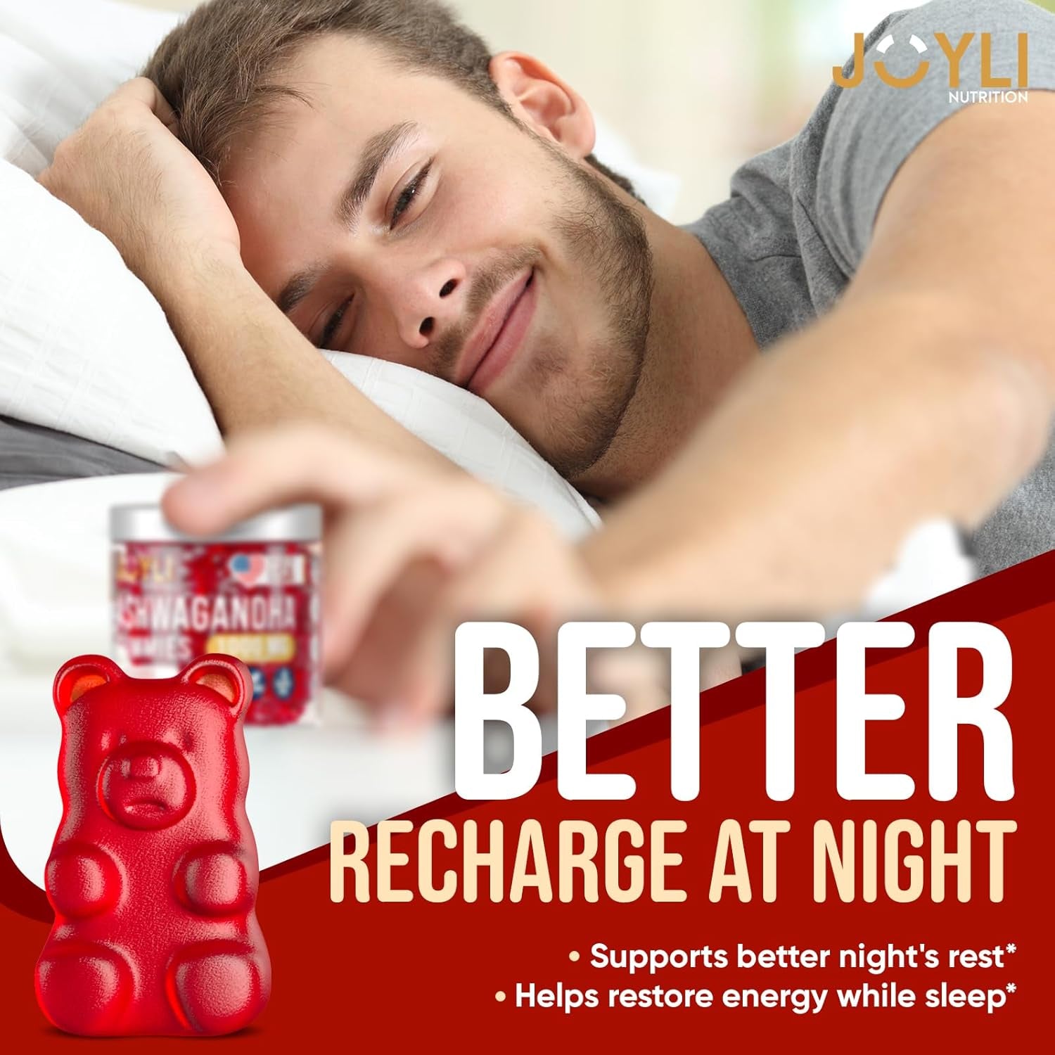 JOYLI Nutrition Ashwagandha Gummies 60 Gummies | Natural Stress Relief & Sleep Support