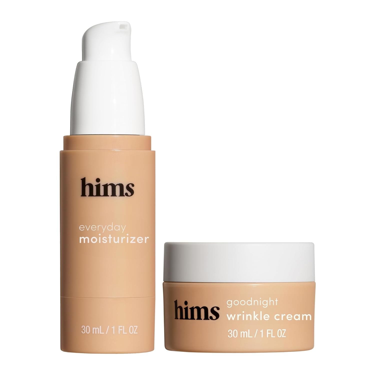 Hims Everyday Moisturizer &amp; Goodnight Wrinkle Cream Bundle& 2 x 30 ml | Hydration & Anti-Ageing Duo for Men