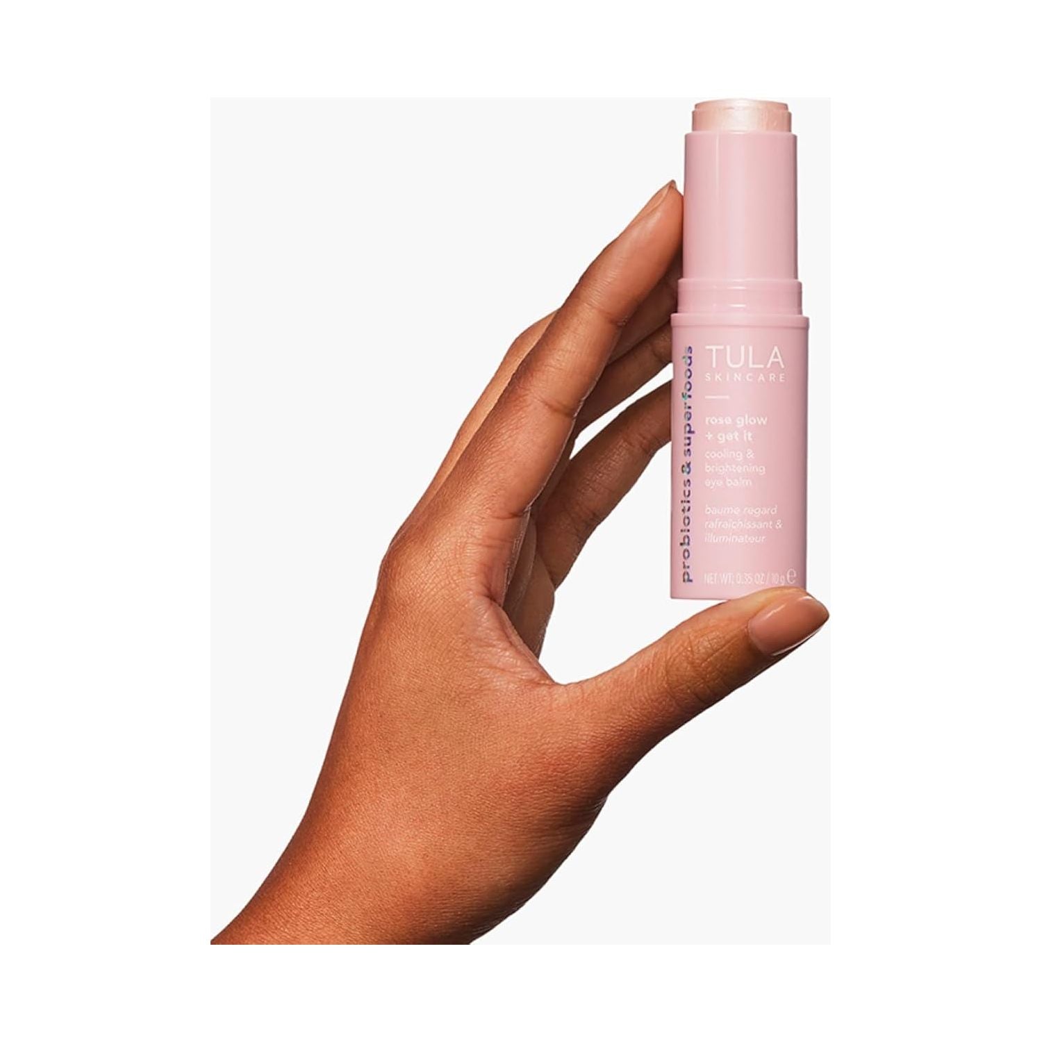 TULA SKINCARE Rose Glow + Get It Cooling & Brightening Eye Balm - 10g | Hydrating & Refreshing Under-Eye Care