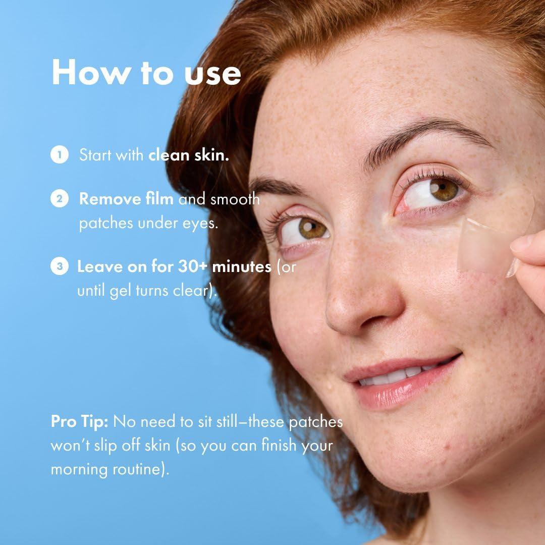 HERO COSMETICS Mighty Patch for Tired Eyes 6 Patches | Hydrogel Eye Patches with Niacinamide, Hyaluronic Acid & Panthenol