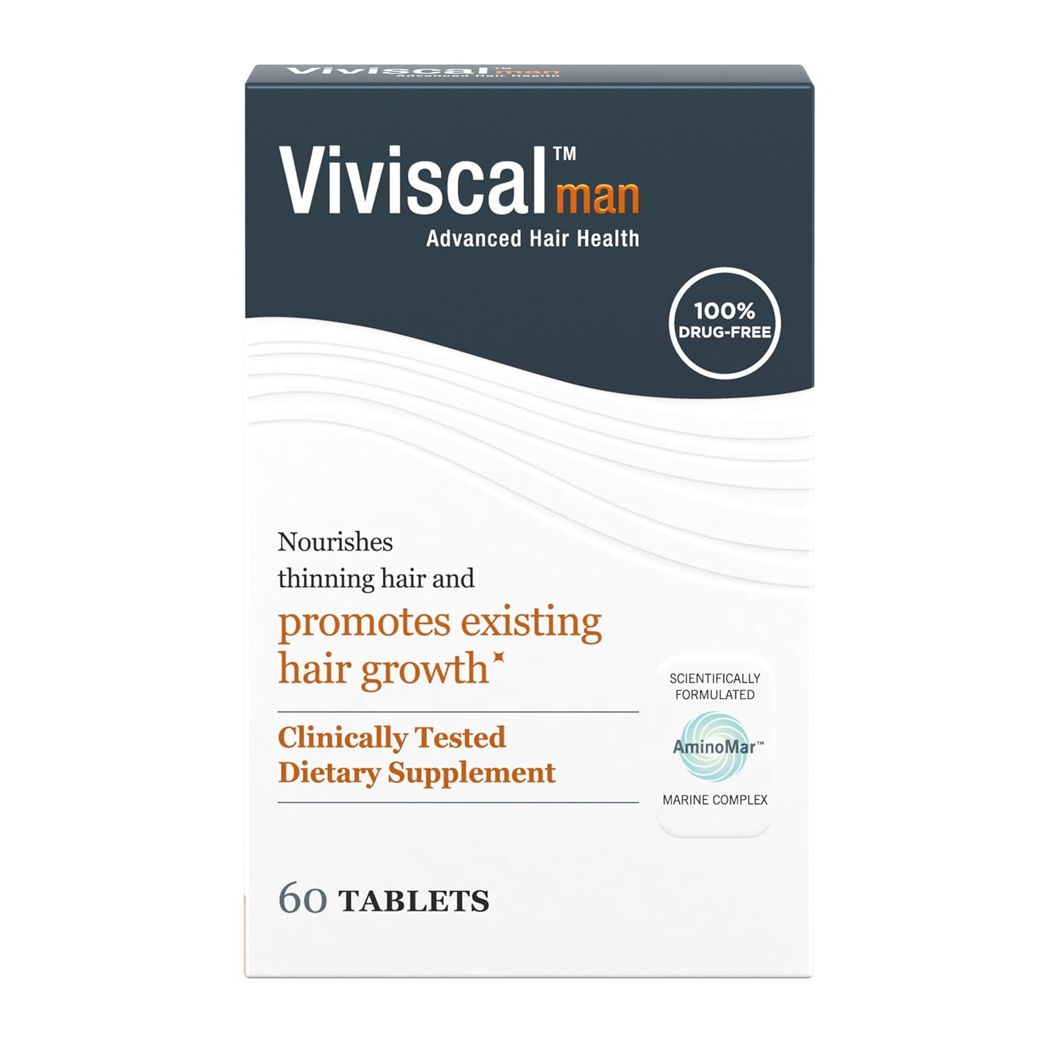 Viviscal Man Advanced Hair Health – 60 Tablets Clinically Proven Drug-Free Hair Growth for Men