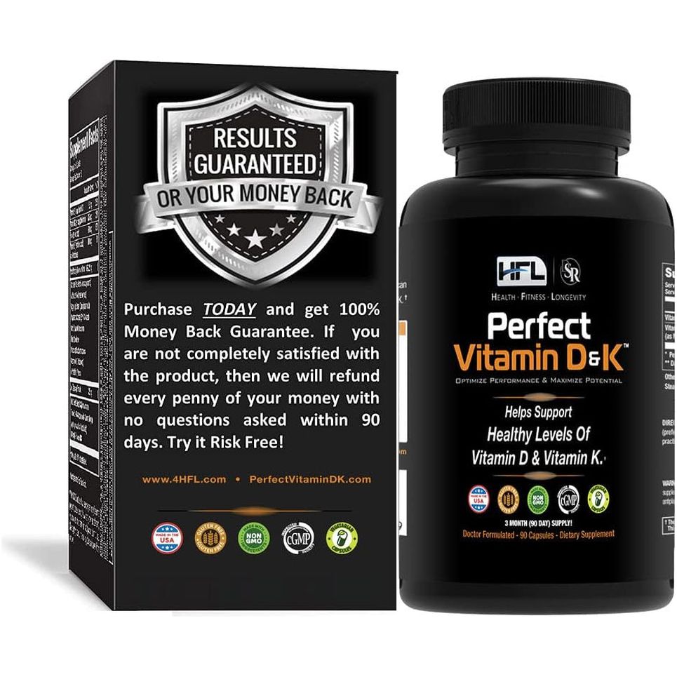 Perfect Vitamin D&K by Dr. Sam Robbins – 3 Month Supply The Doctor-Designed Immunity & Bone Support System