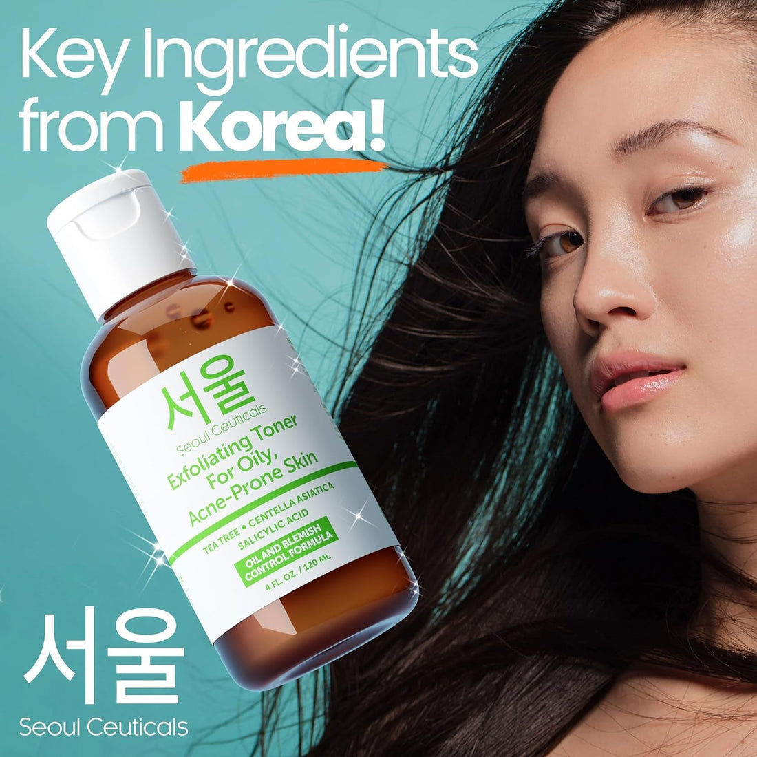 SeoulCeuticals Exfoliating Toner for Oily, Acne-Prone Skin 120ml | Clarifying BHA Toner with Salicylic Acid, Tea Tree & Centella