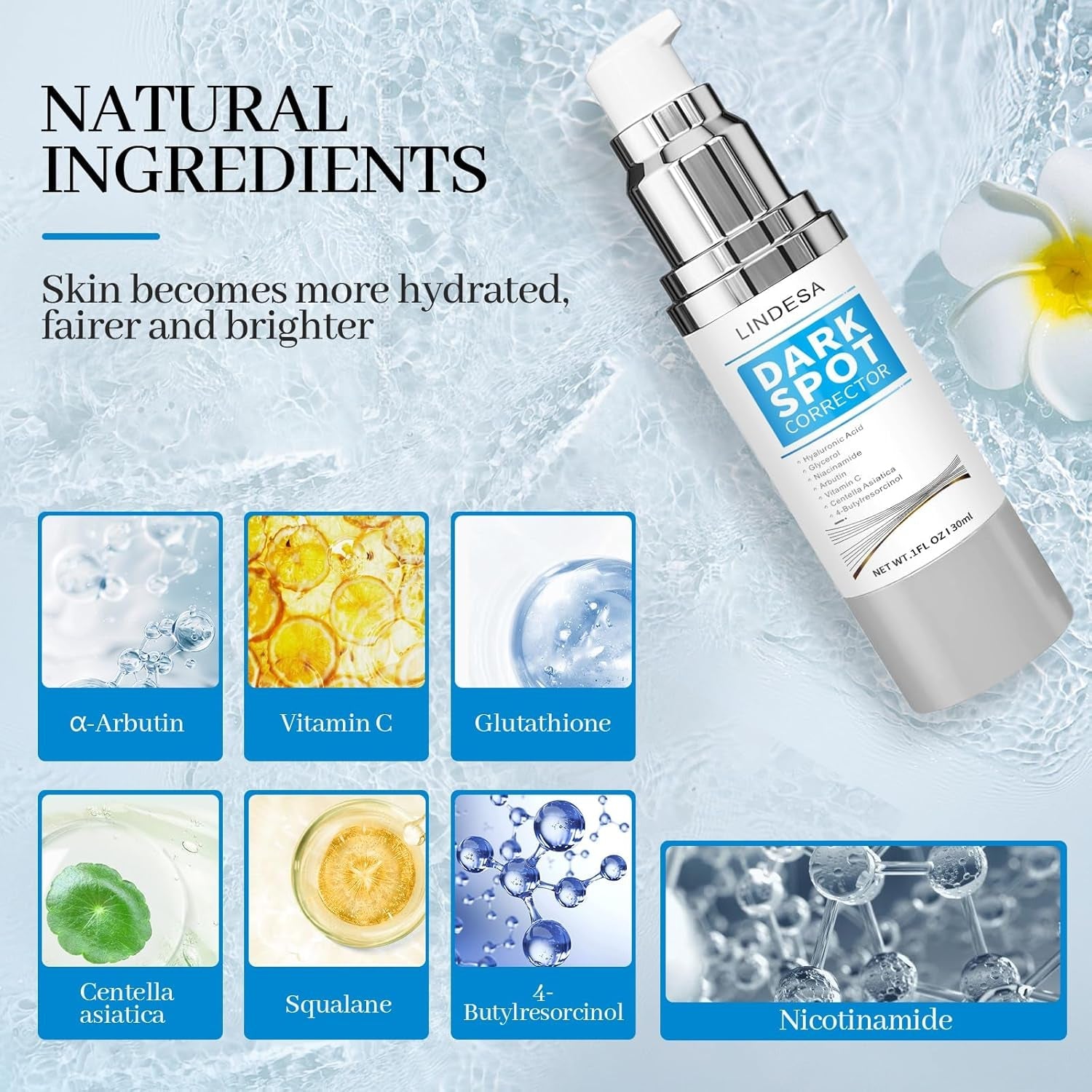 Lindesa Dark Spot Corrector – 30 ml | Advanced Serum for Hyperpigmentation, Melasma, Sun Spots & Uneven Skin Tone