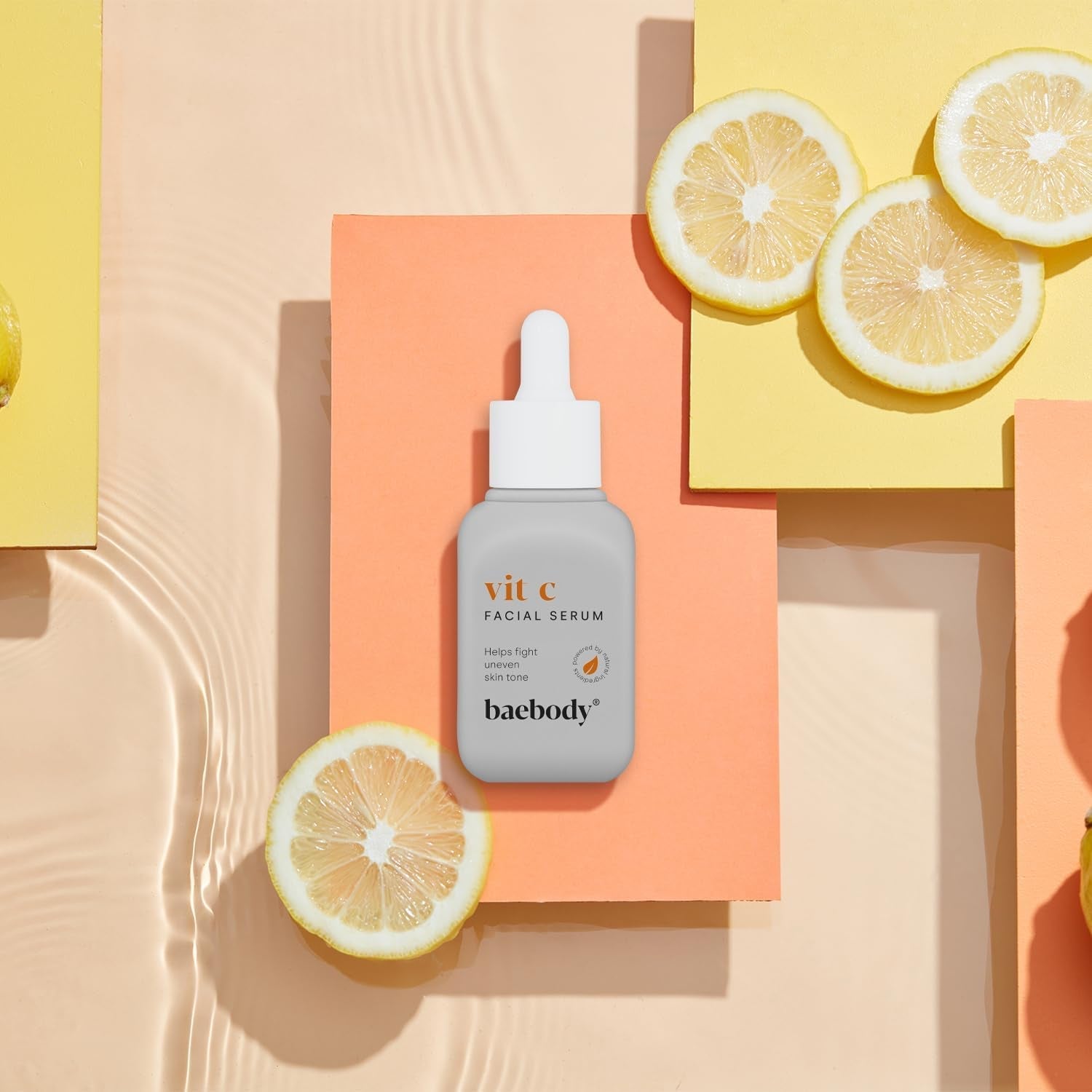 Baebody Vitamin C Face Serum 30ml | Brightening Serum for Dark Spots & Dull Skin | Hyaluronic Acid + Antioxidants | Made in USA