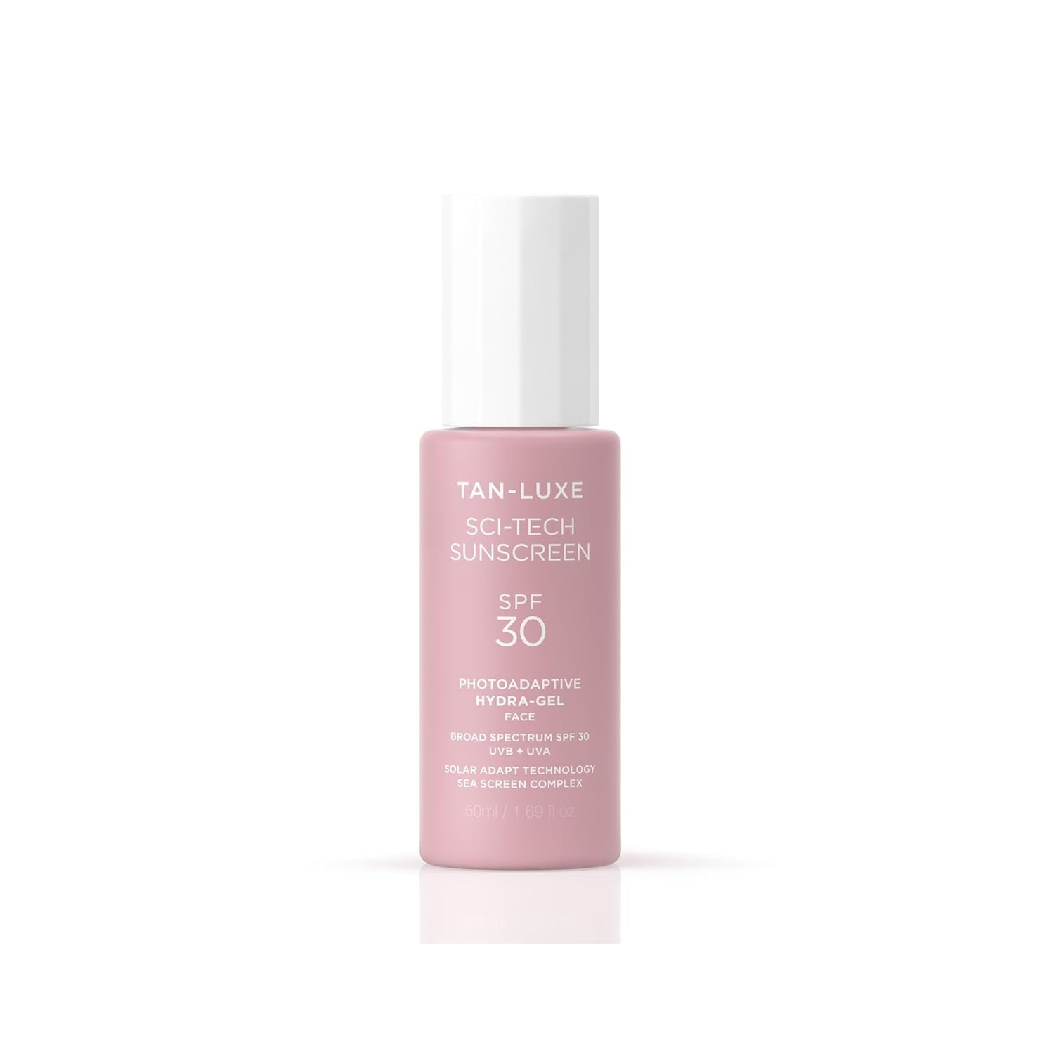TAN-LUXE Sci-Tech Sunscreen SPF30 Photoadaptive Hydra-Gel – 50ml | Invisible Broad Spectrum UV Protection + Hydration