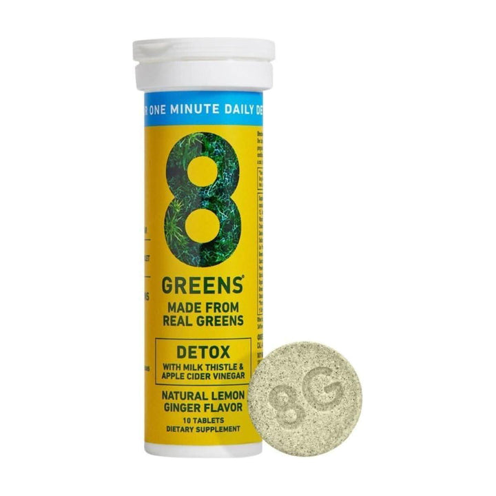 8Greens Detox Fizzy Tablets Lemon Ginger (10 Count) | Daily Greens