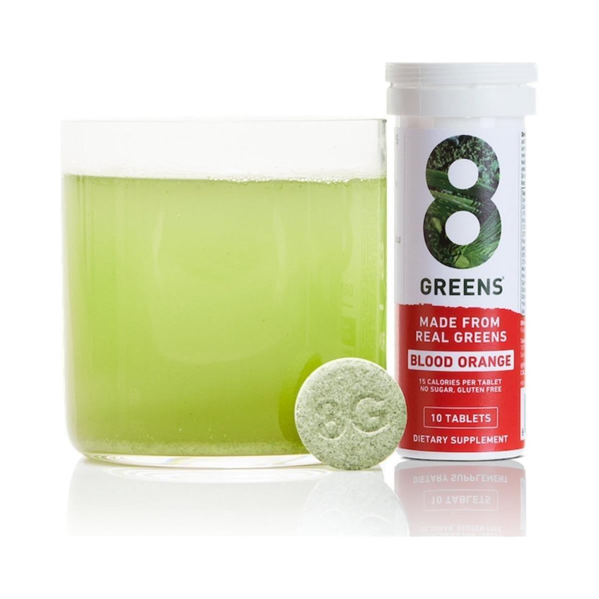 8Greens Effervescent Tablets Blood Orange (10 Count) | Refreshing Daily Greens for Energy, Immunity & Digestion