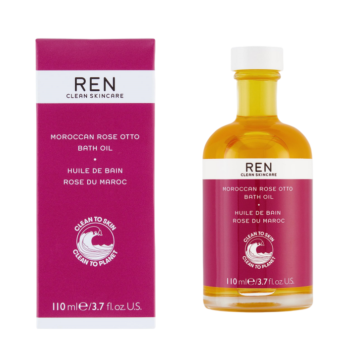 REN Moroccan Rose Otto Bath Oil 110ml Luxurious Moisture • Calming Aromatherapy • Spa-Like Relaxation