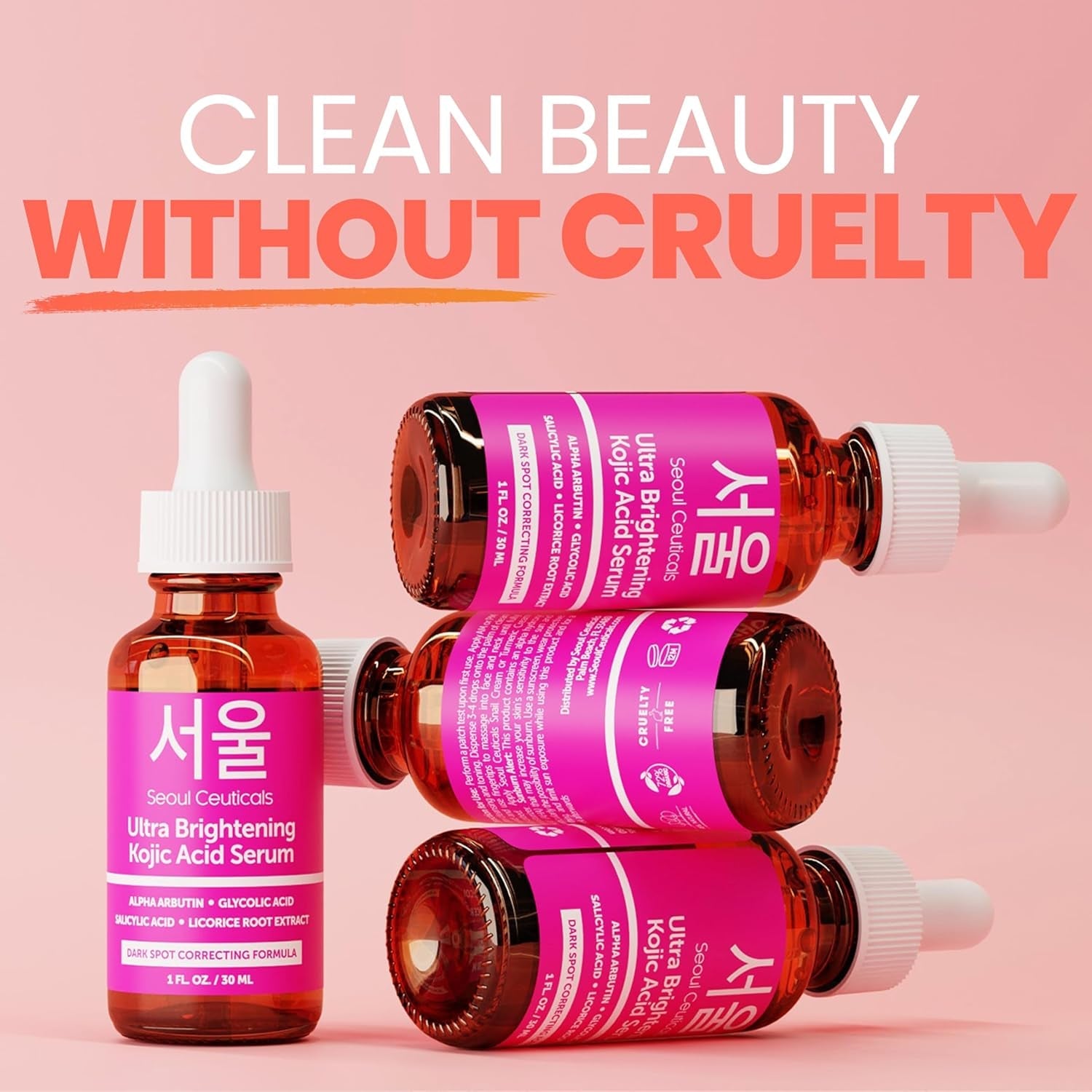 SeoulCeuticals Ultra Brightening Kojic Acid Serum 30ml | Fade Dark Spots & Brighten Skin Tone