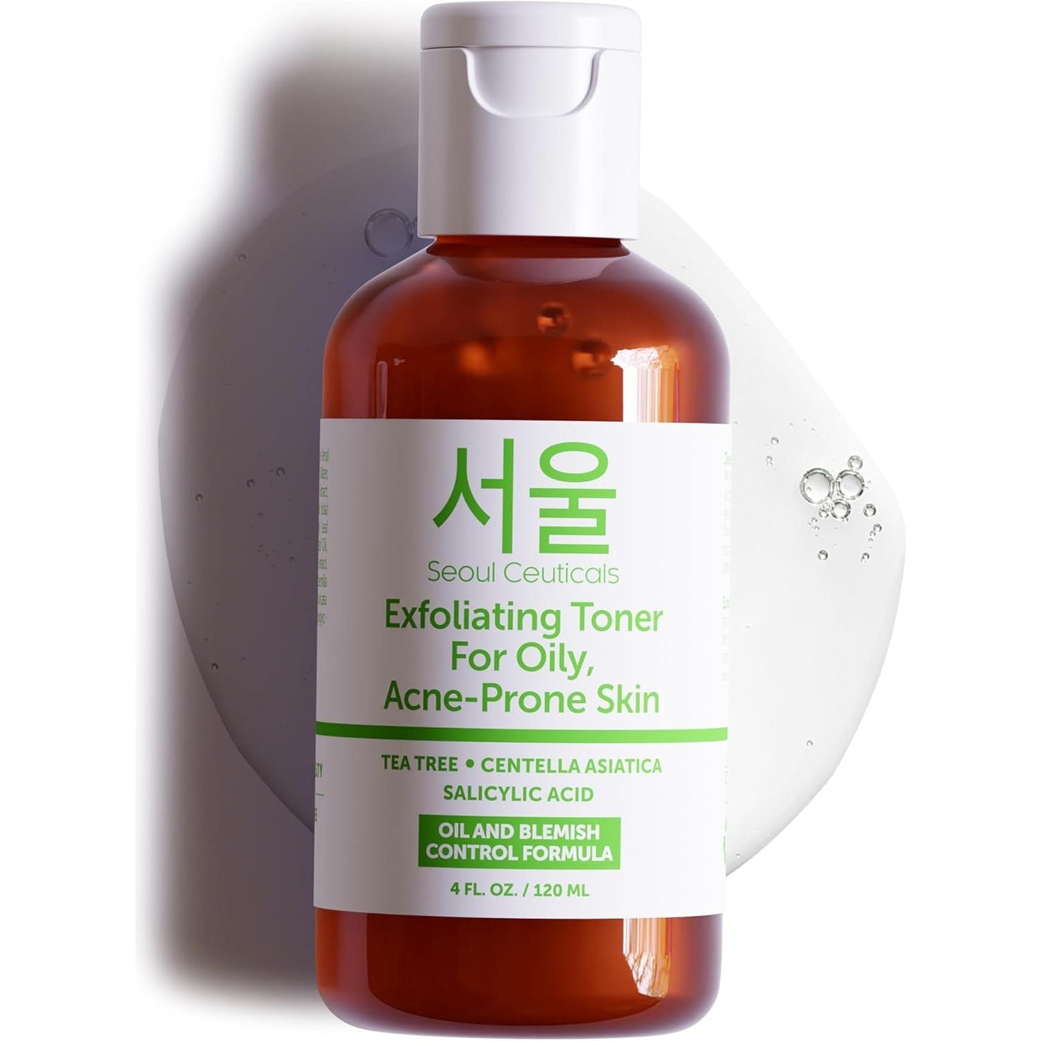 SeoulCeuticals Exfoliating Toner for Oily, Acne-Prone Skin 120ml | Clarifying BHA Toner with Salicylic Acid, Tea Tree & Centella