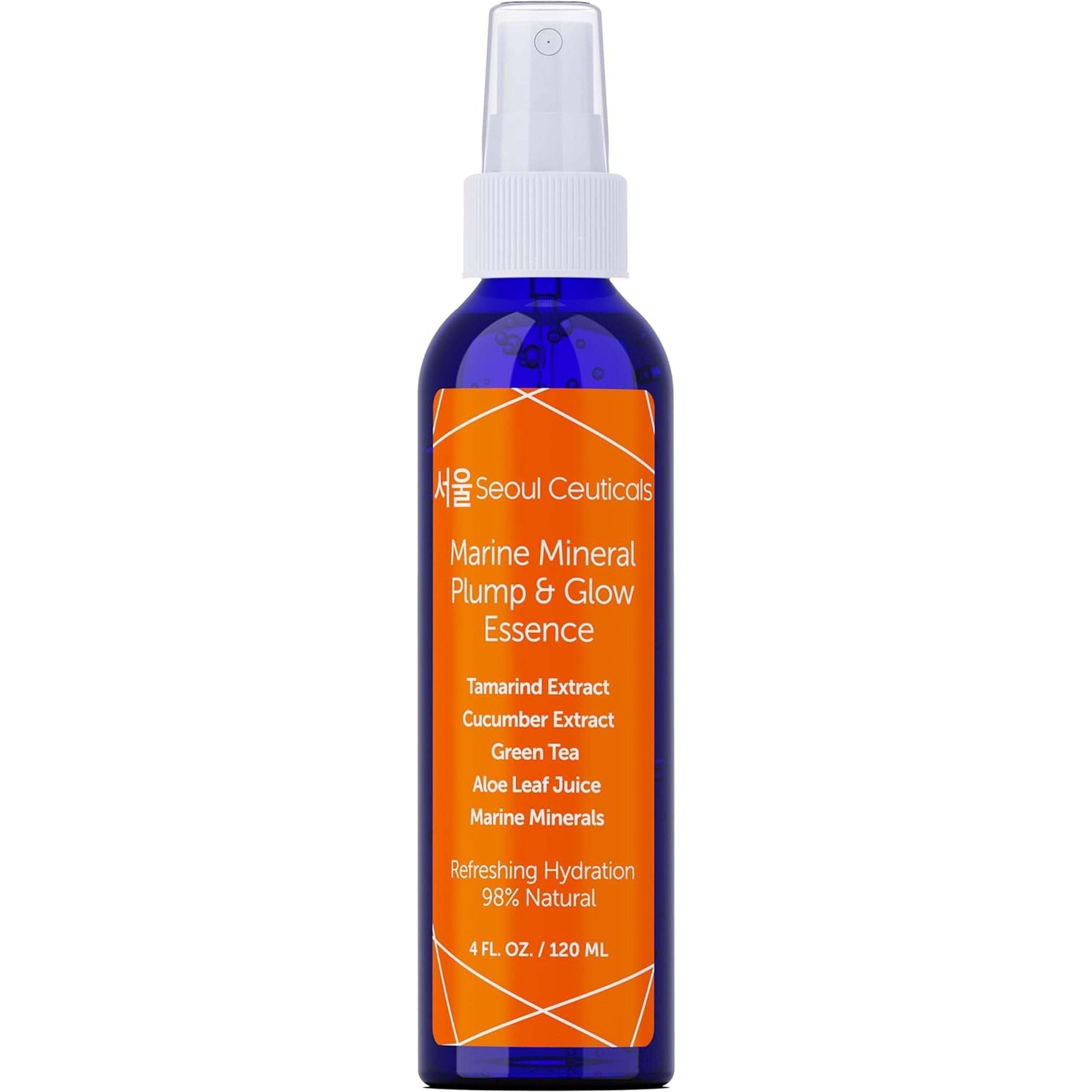 SeoulCeuticals Marine Mineral Plump & Glow Essence 120ml | Hydrating K-Beauty Essence with Aloe, Cucumber & Tamarind