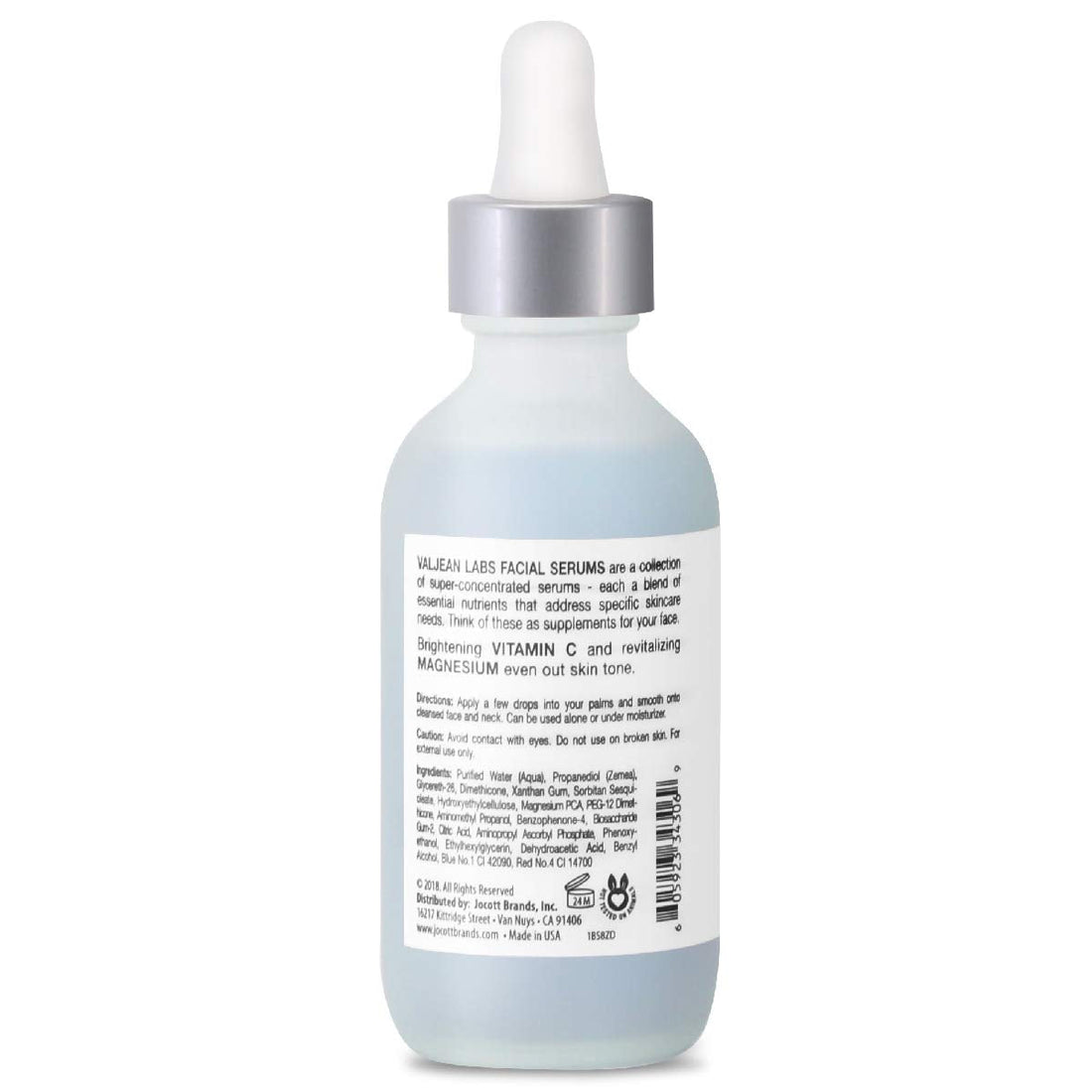 Valjean Labs Glow Facial Serum – 54ml | Brightening & Anti-Aging with Vitamin C & Magnesium