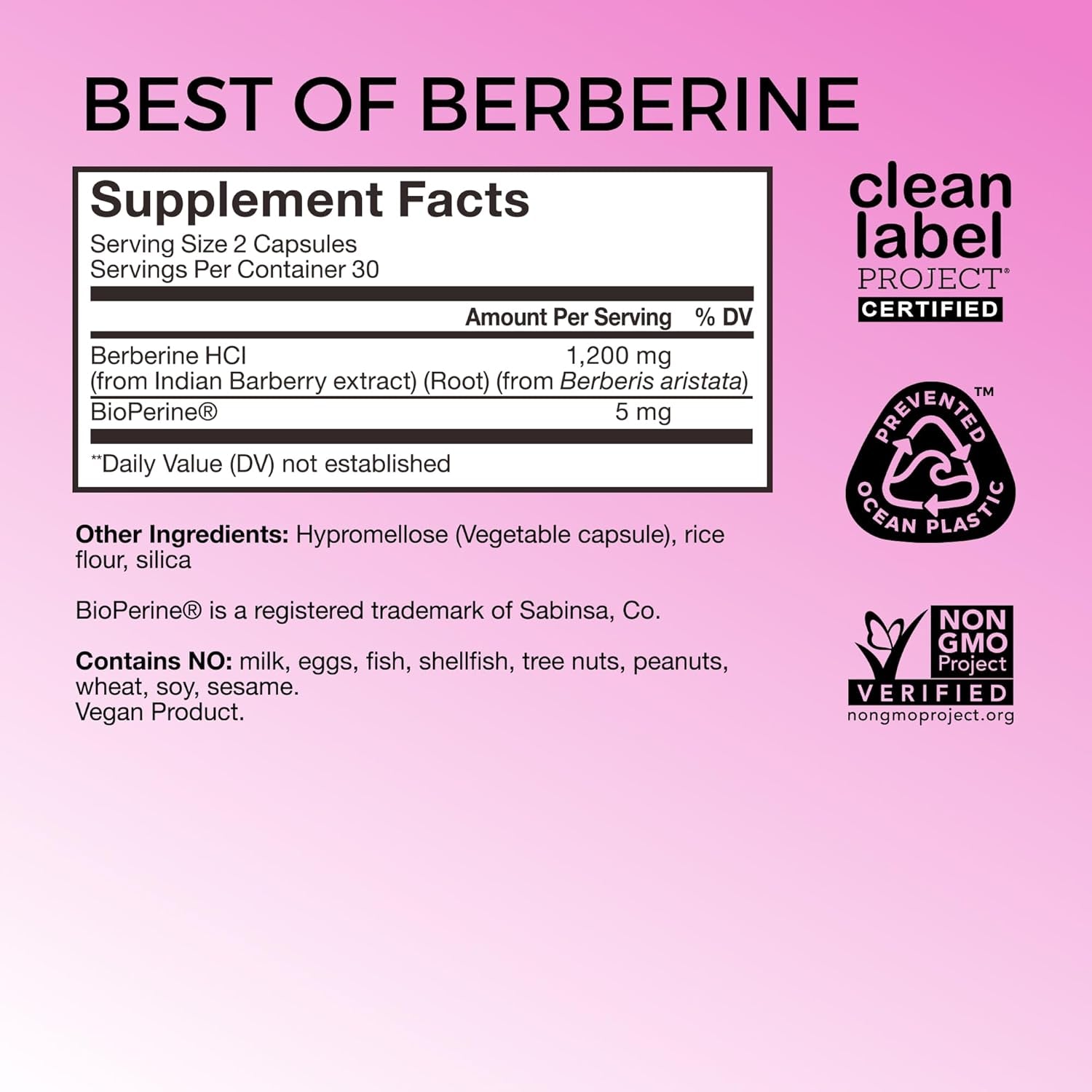 HUM Best of Berberine 60 Capsules | Clinically-Proven Metabolic Support
