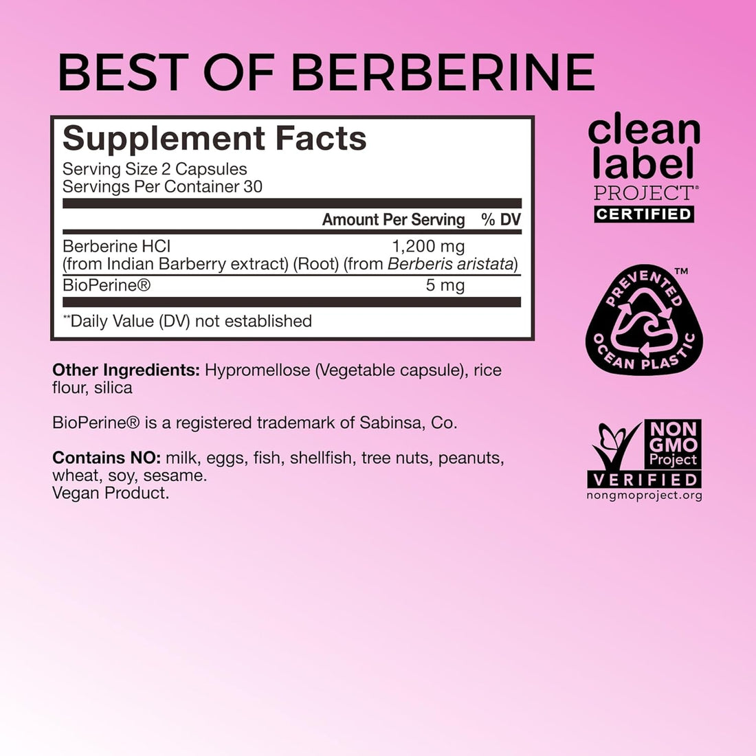 HUM Best of Berberine 60 Capsules | Clinically-Proven Metabolic Support