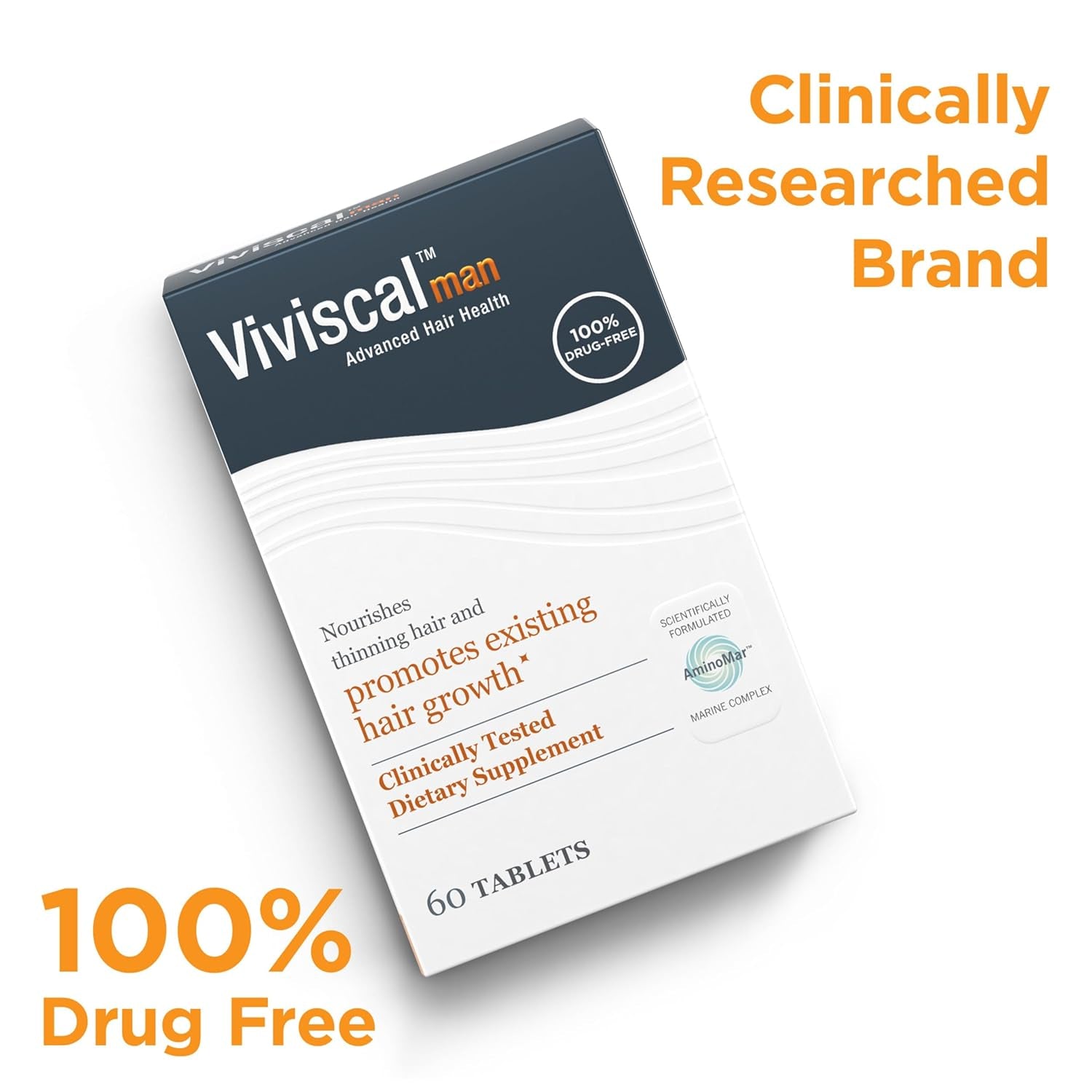 Viviscal Man Advanced Hair Health – 60 Tablets Clinically Proven Drug-Free Hair Growth for Men