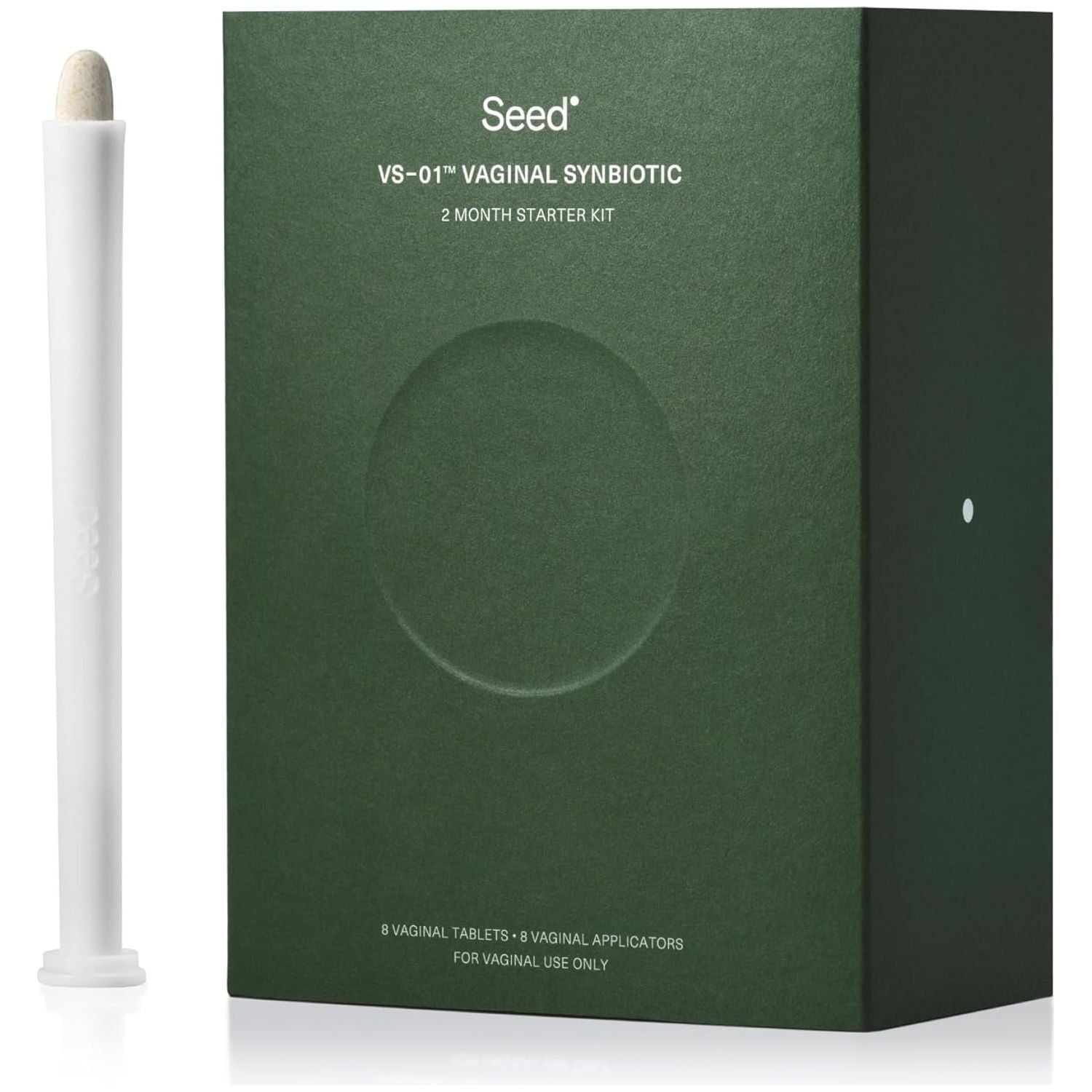 Seed VS-01? Vaginal Synbiotic 2-Month Starter Kit - 8 Vaginal Tablets & 8 Applicators | Clinically Proven Vaginal Microbiome Support