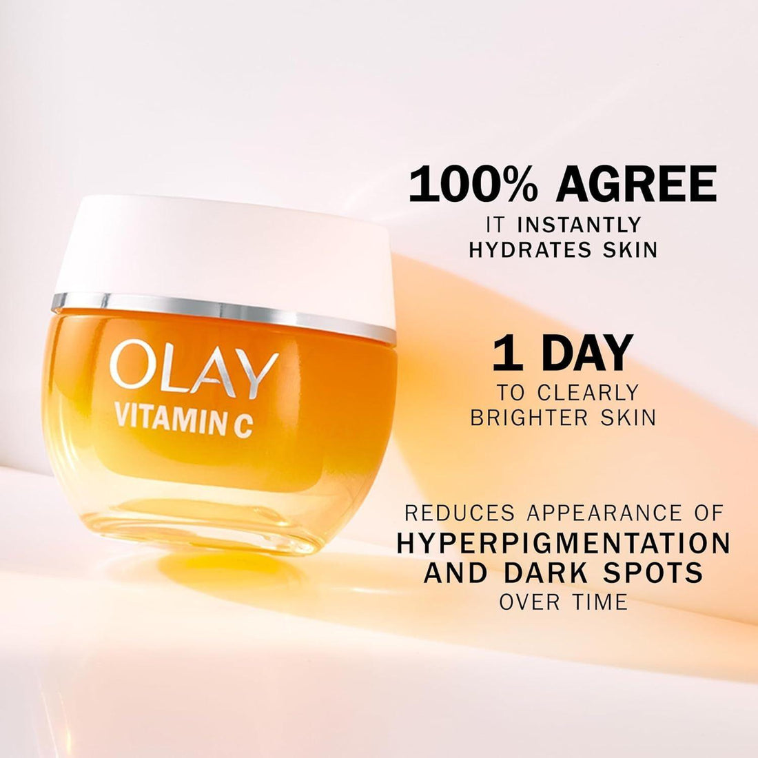 Olay Vitamin C Face Moisturiser Day Gel Cream with AHA 50ml | Brightening & Hydrating Glow