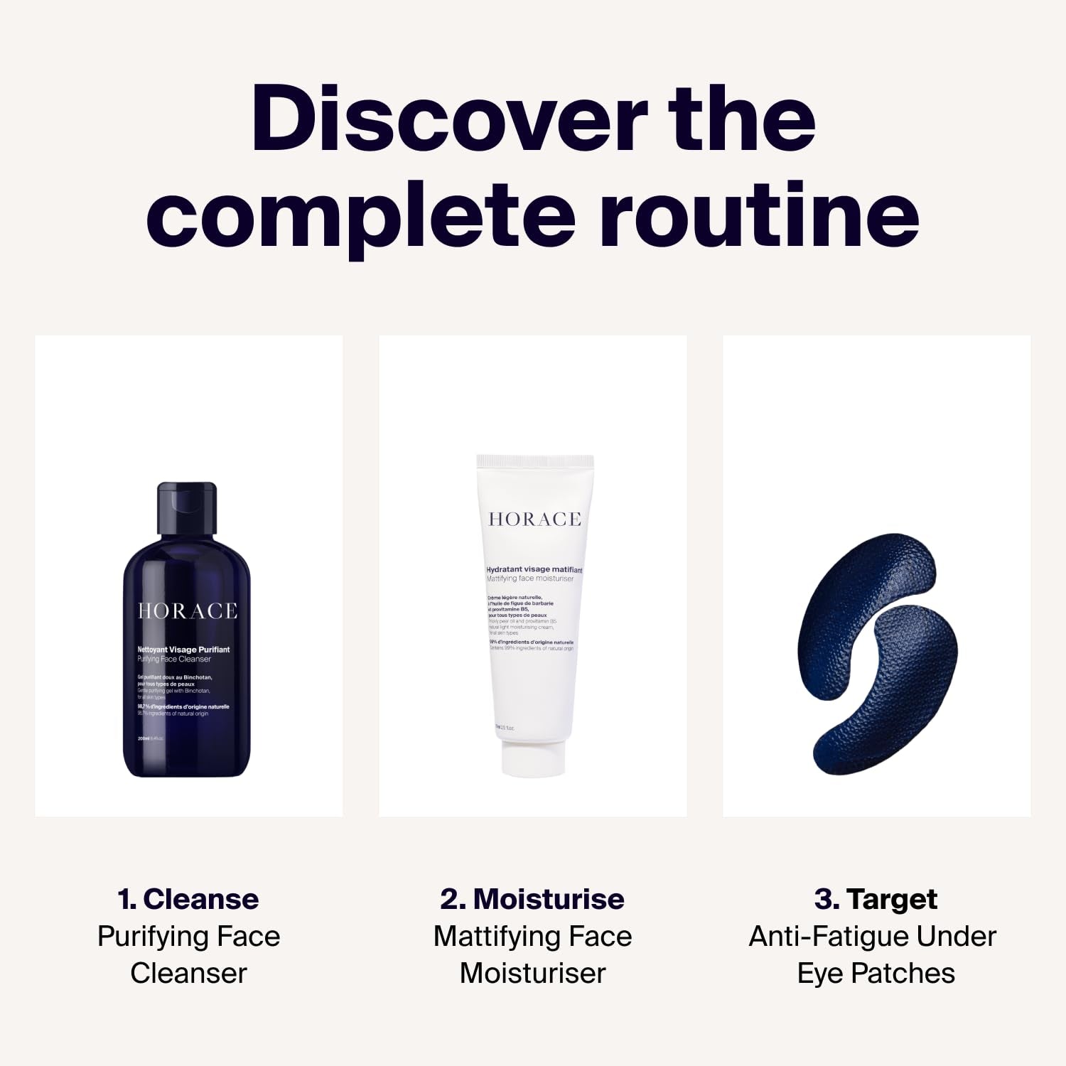 HORACE Anti-Fatigue Under Eye Patches 5 Pairs | Depuffing, Hydrating & Brightening Gel Masks for Tired Eyes