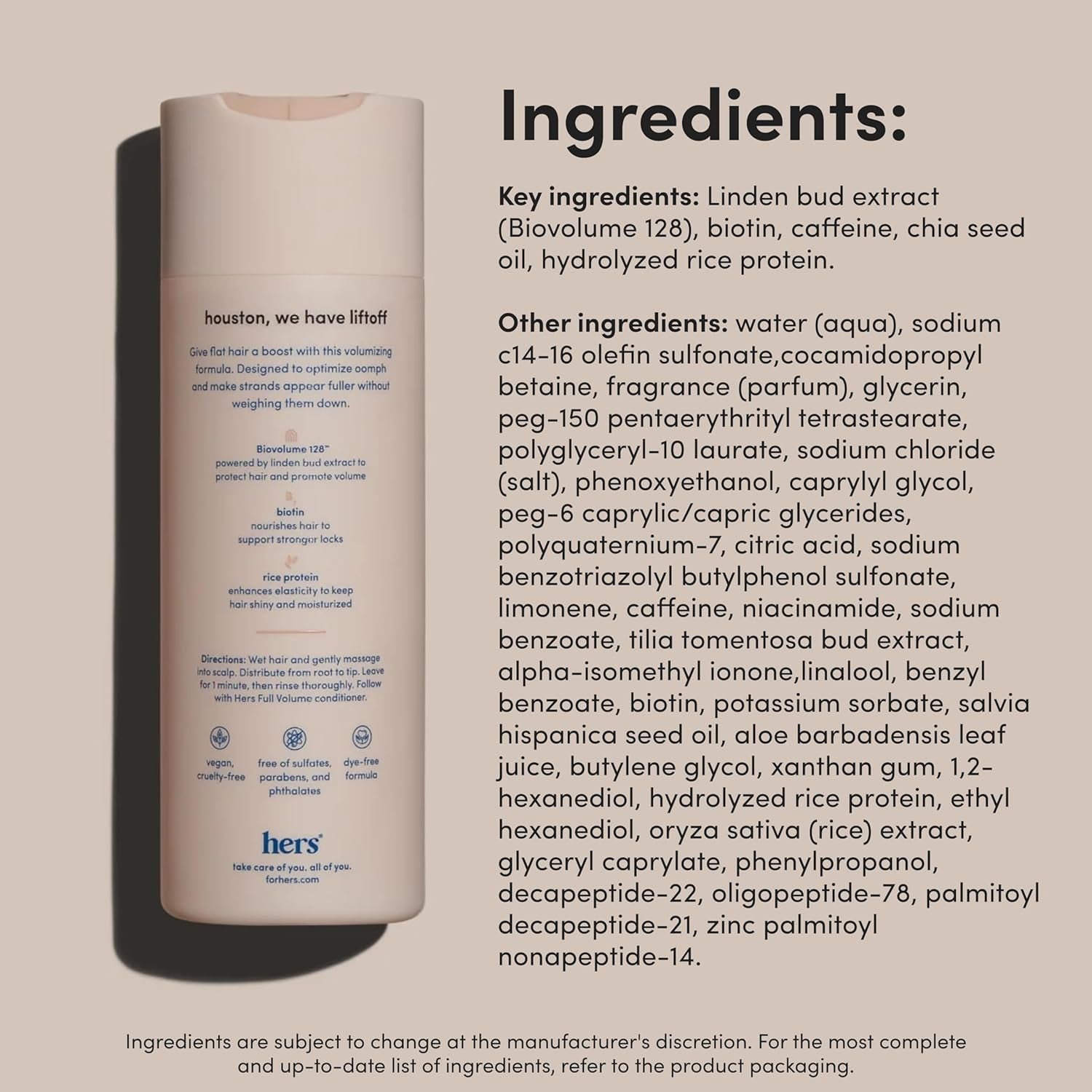 Hers Full Volume Shampoo 2-Pack | Root-Lifting Formula for Fine & Limp Hair