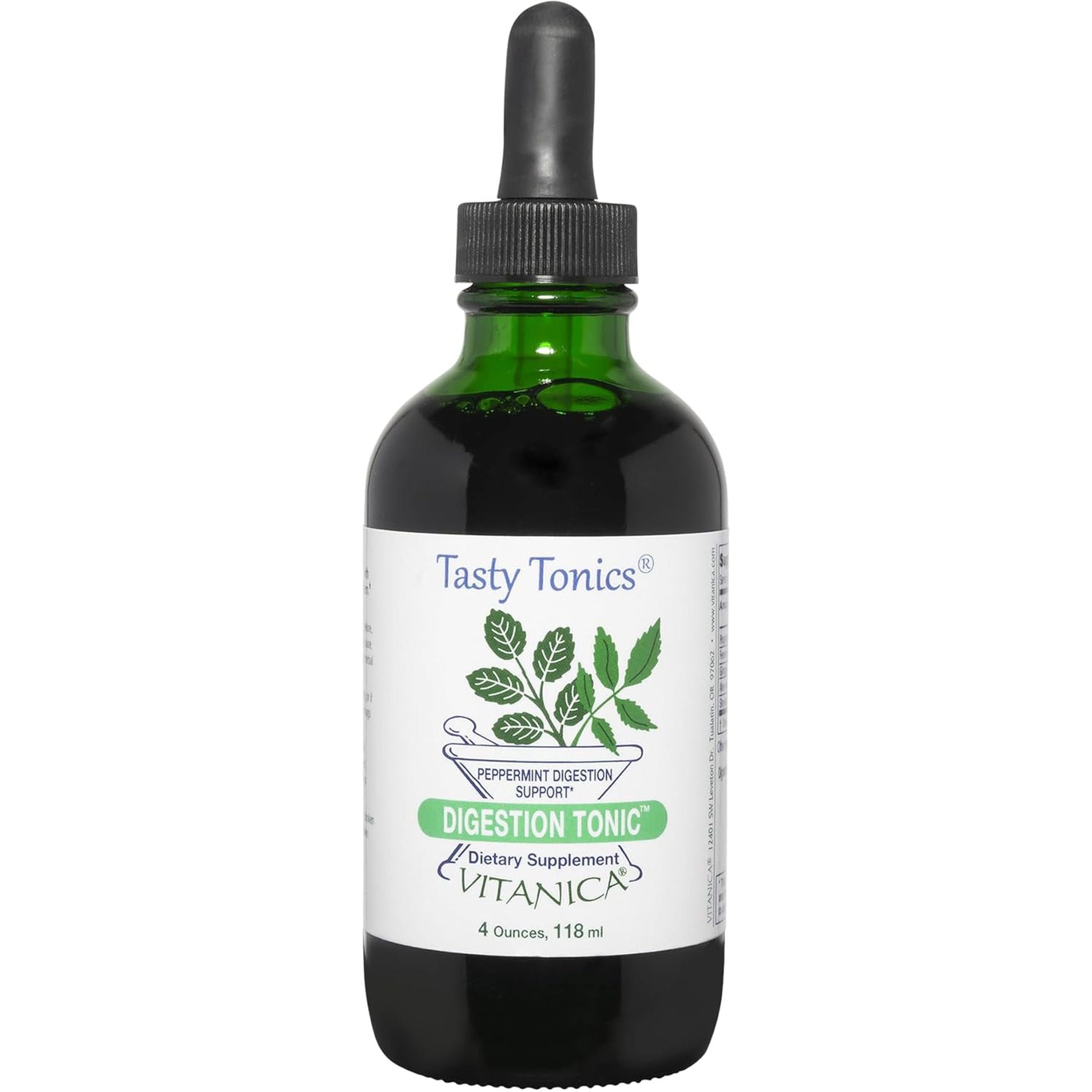 Vitanica Digestion Tonic 120ml | Natural Liquid Support for Gas, Bloating & Indigestion Relief