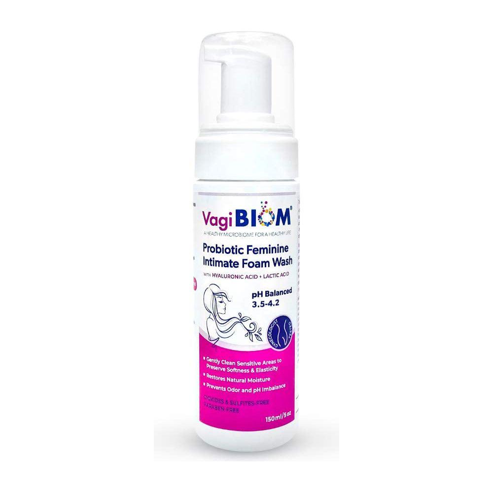 VagiBiom Probiotic Feminine Intimate Foam Wash - 150ml | Hydrating & pH-Balancing Cleanser